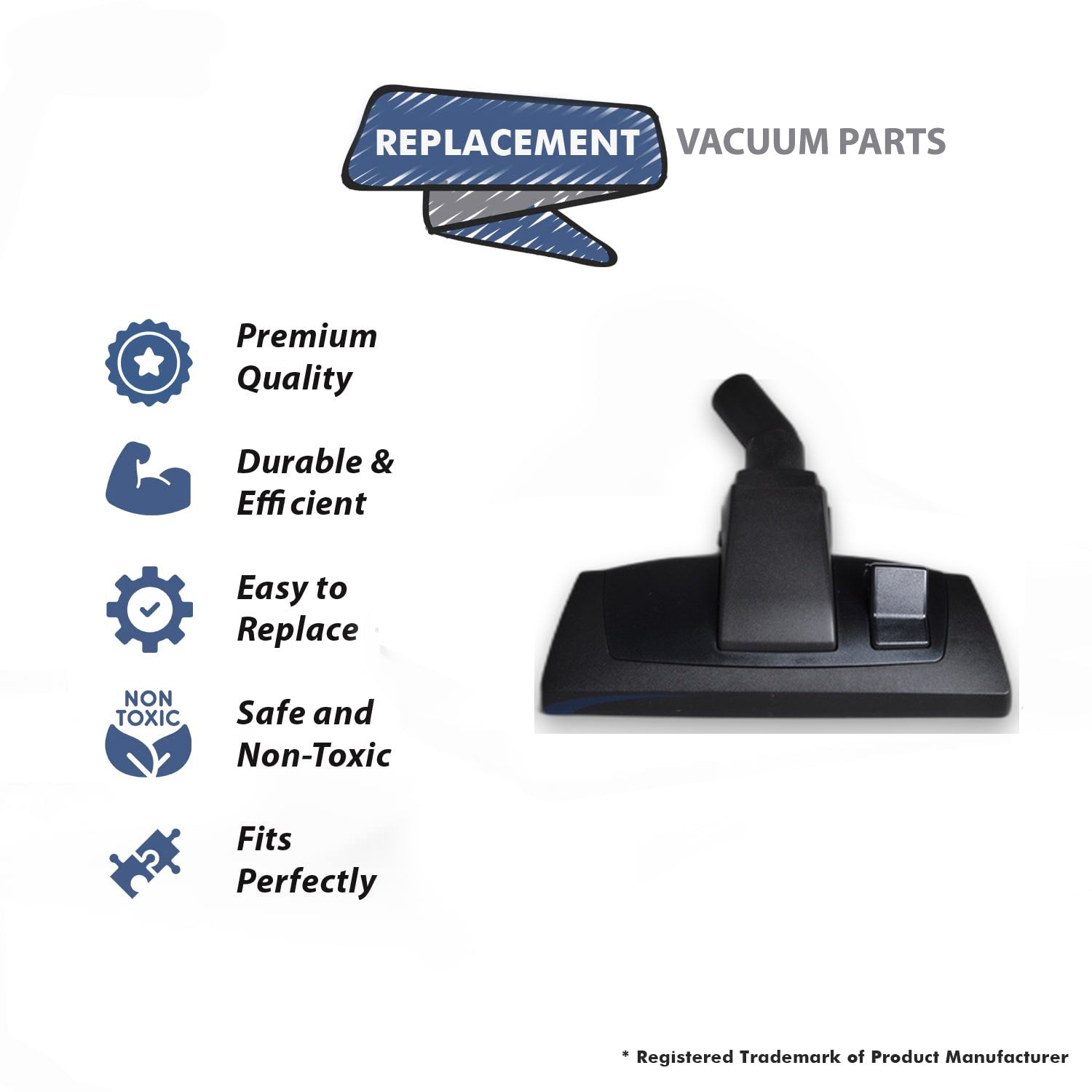 Topvacuumparts Replacement Part For Fit All Vacuum Cleaner Carpet and Hard Surface Floor Tool # compare to part 10.9 001-303