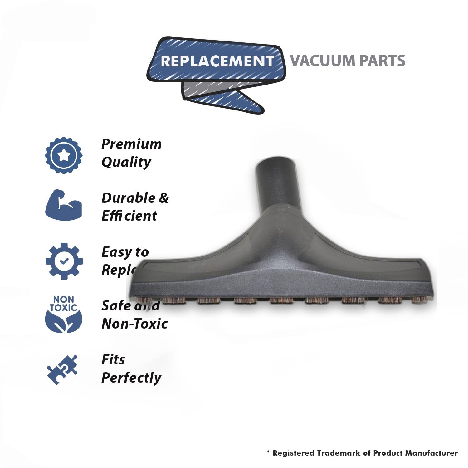Topvacuumparts Replacement Part For WESSEL Werk, Low Profiile Vacuum Cleaner 11/4, Floor Brush # compare to part 13.9351-316