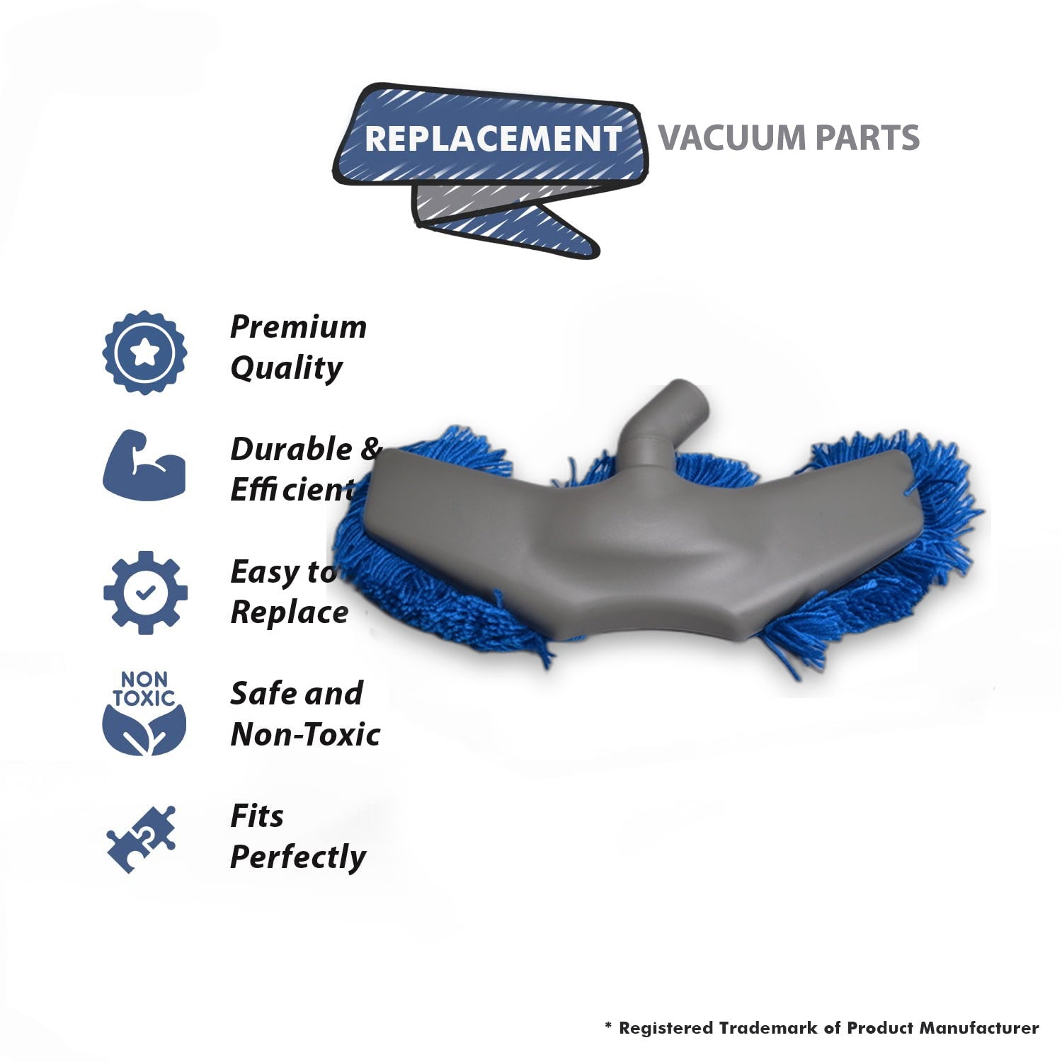 Topvacuumparts Replacement Part For Fit All Residential Central Vacuum Cleaner 1 1/4'', 16 Inch Manta Floor Tool # Compare to part 32-1526-04