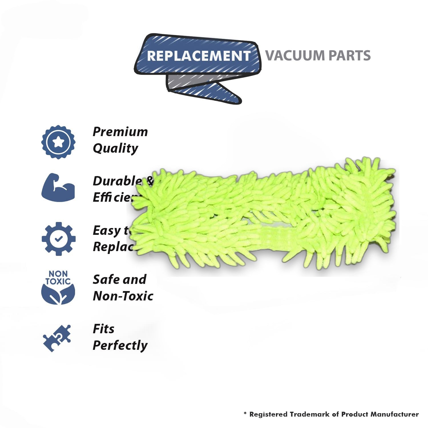 Topvacuumparts Mop Head Refills, Perfect Replacement for 1 1/4 Bare floor Tool, Heavy-Duty Mop Head Insert