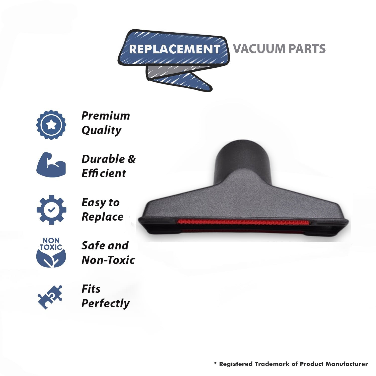 Topvacuumparts Replacement Part For Miele Canister Vacuum Cleaner Black 35MM Upholstery Tool (1PK) # compare to part 32-1740-05