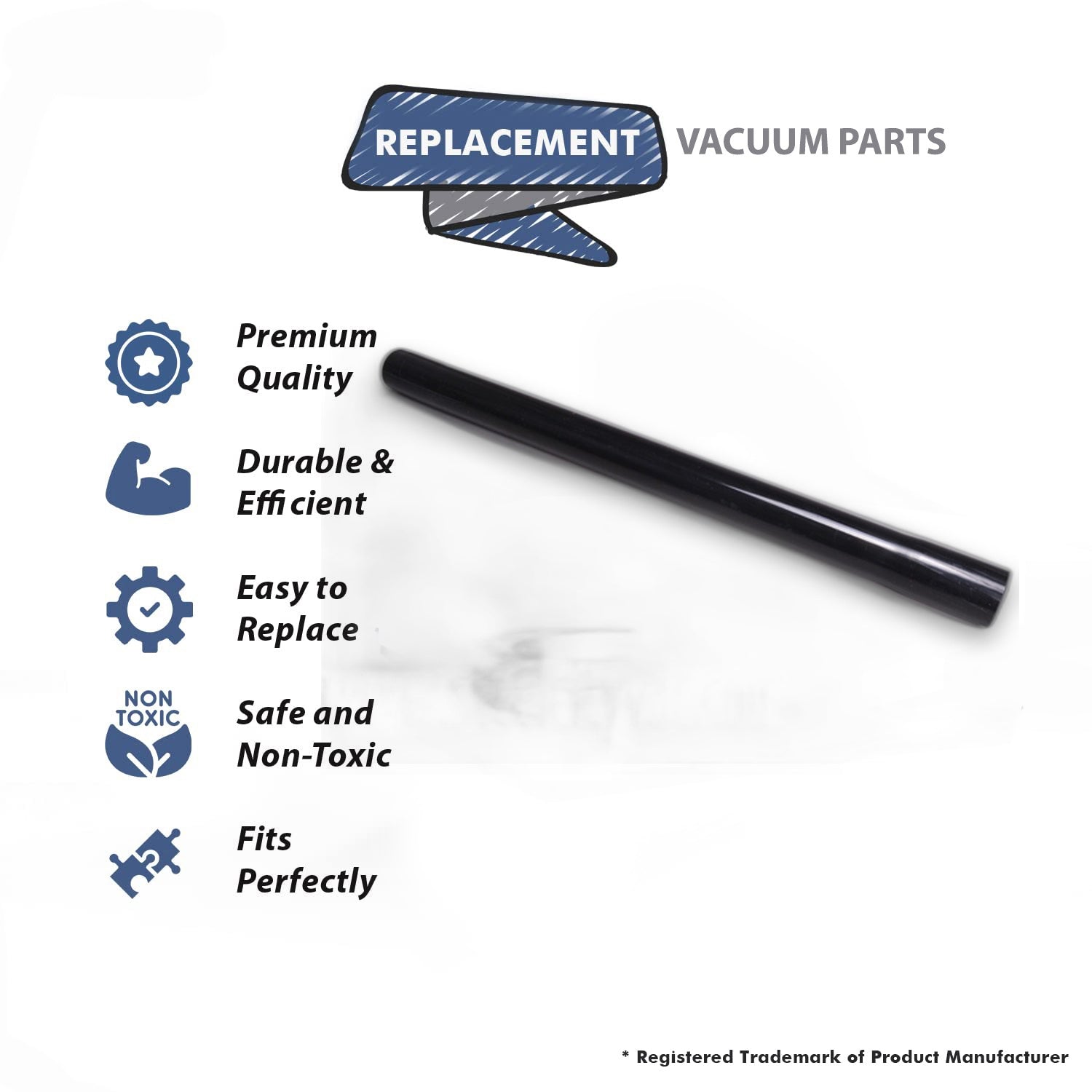 Topvacuumparts Replacement Part For Miele Canister Vacuum Cleaner 35MM Black Plastic Wand # compare to part 54-1940-91