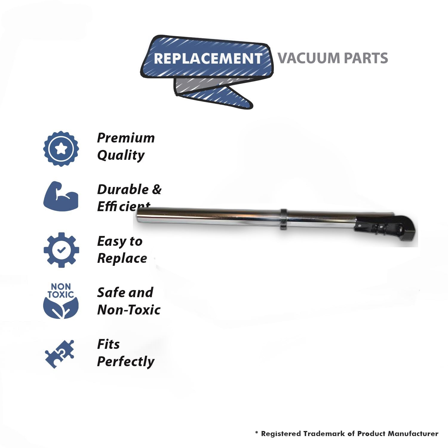Topvacuumparts Replacement Part For Wessel Werk Vacuum Cleaner Upper Metal Wand # compare to part 12.65744-305