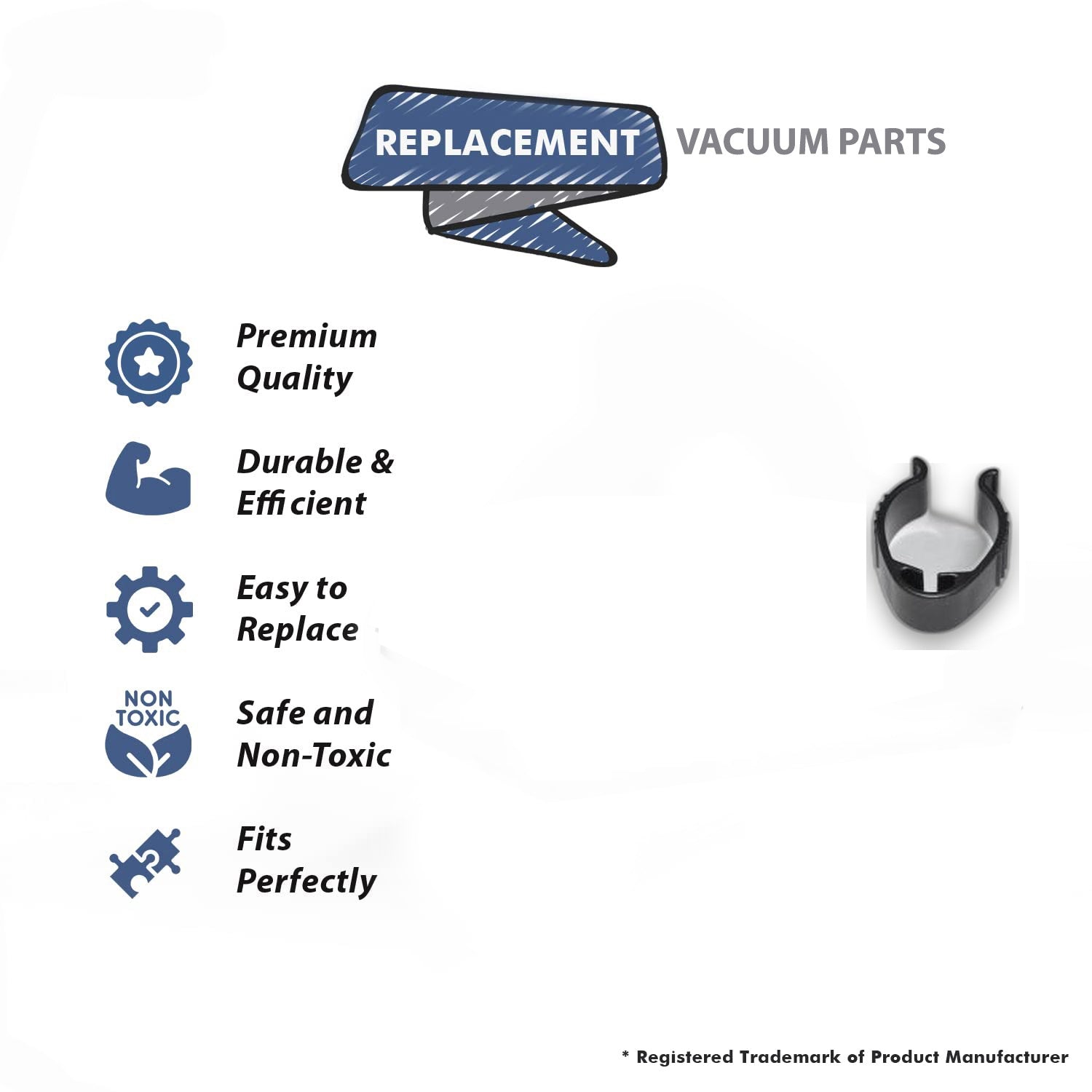 Topvacuumparts Replacement Part For Wessel werks Vacuum Cleaner Wand Clip # compare to part 12.1322-02