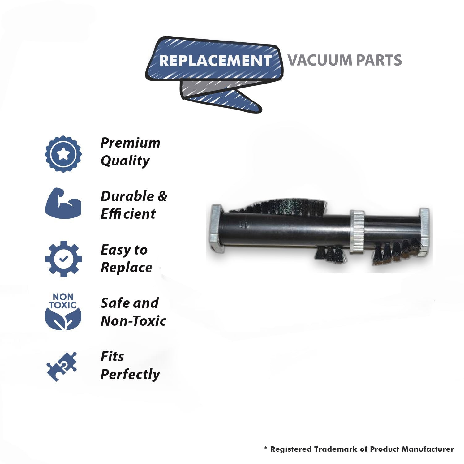 Topvacuumparts Replacement Part For h-p products Vacuum Cleaner Rug Rat Brush Roll Assembly # compare to part 6332-X