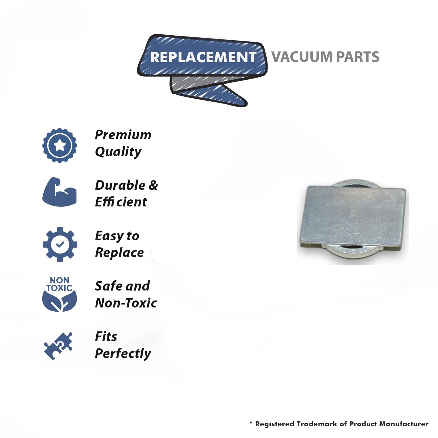 Topvacuumparts Replacement Part For Turbo-Cat T-210 Vacuum Cleaner Brushroll Right Hand Support # compare to part 7236