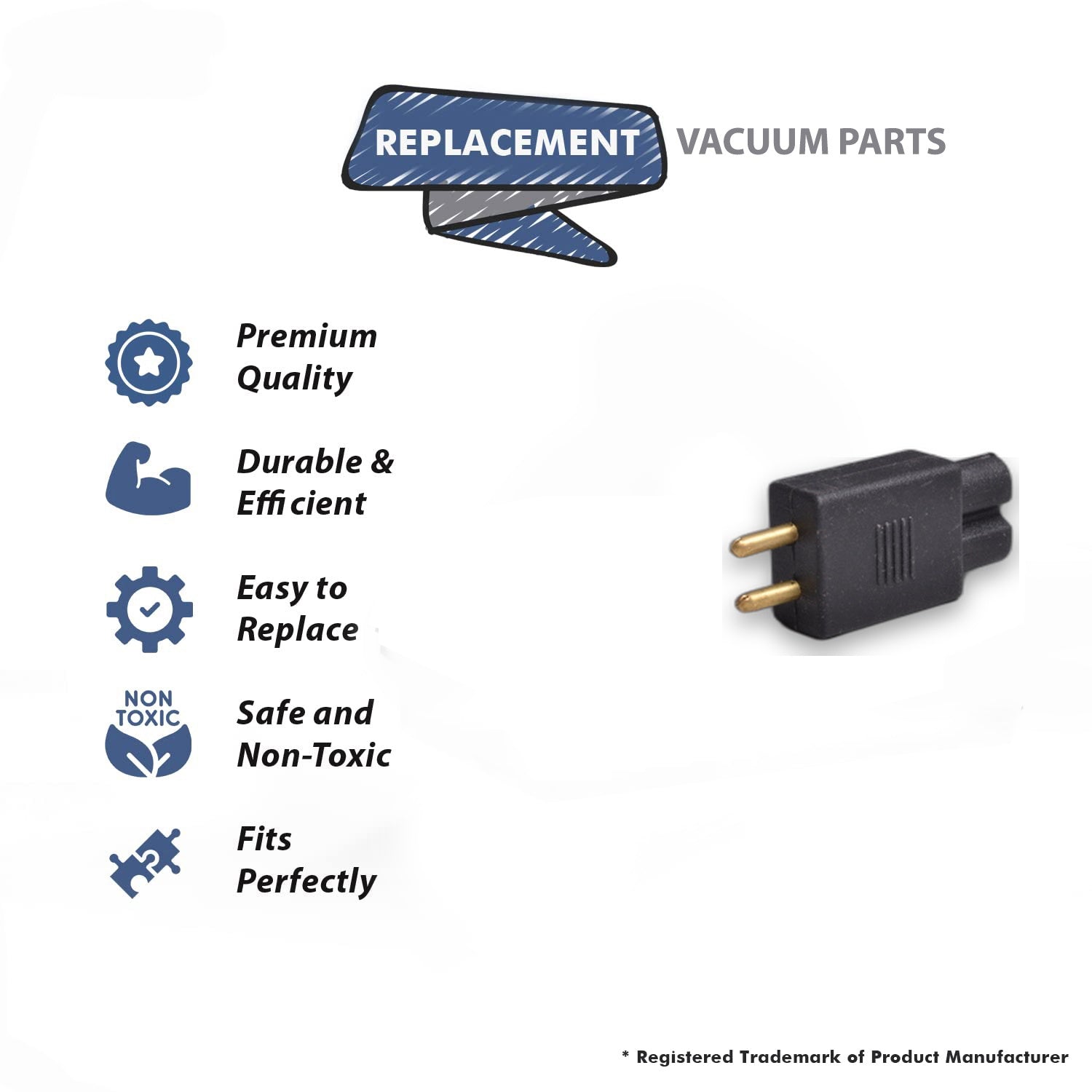 Topvacuumparts Replacement Part For Wessel Werk Vaccum Cleaner Heb Adapter Plug # compare to part 12.6C213-UC