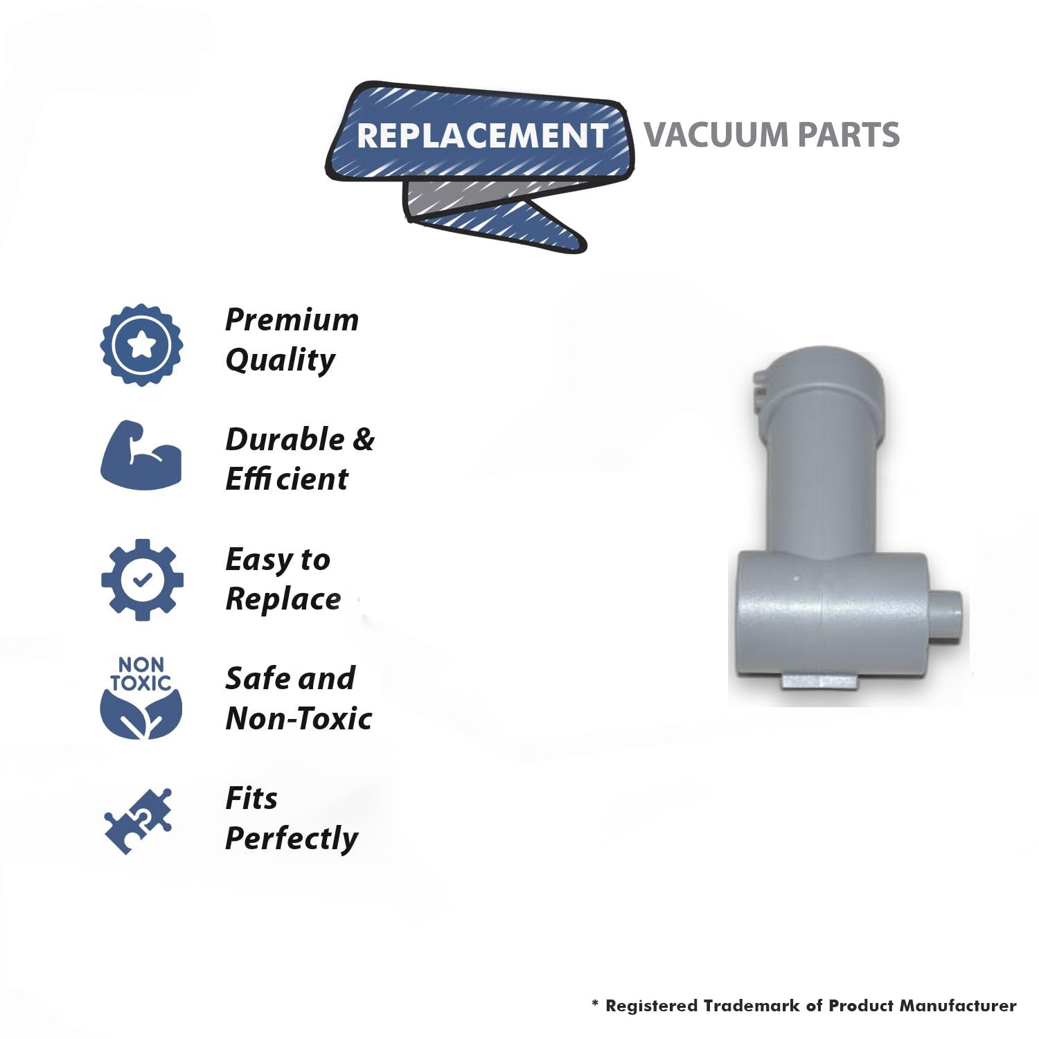 Topvacuumparts Replacement Part For Electrolux/Eureka 9874 Vacuum Cleaner Medium Gray Elbow Assembly # compare to part ELBOWGRAY