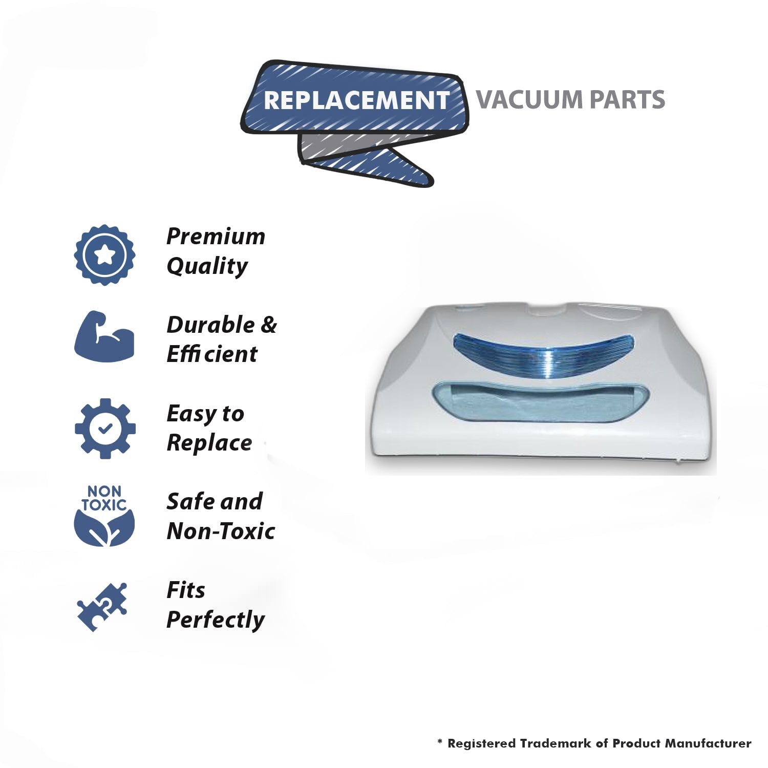 Topvacuumparts Replacement Part For Fits For Titan Vacuum Gray Power Nozzle Hood # 32-7226-05