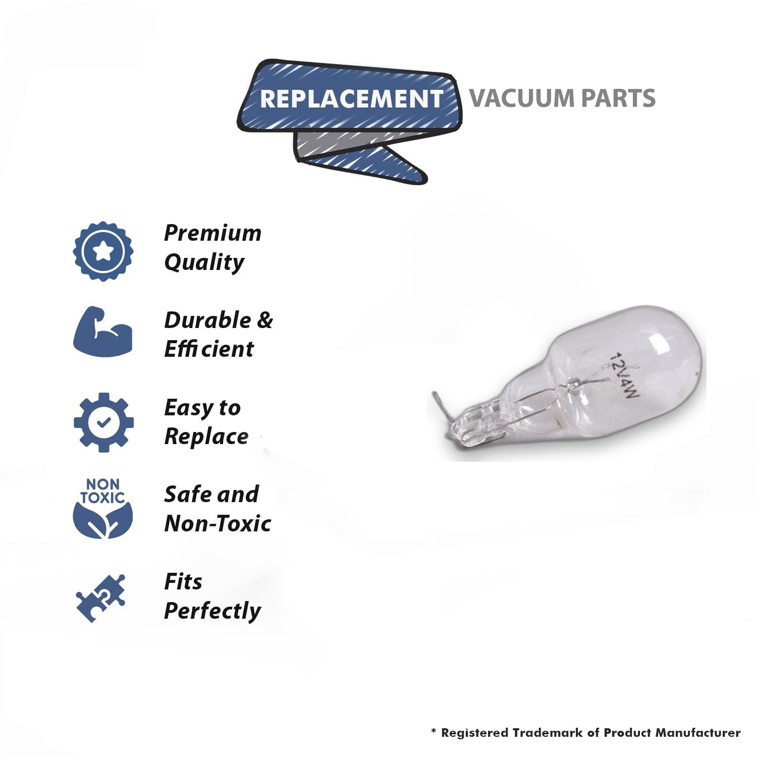 Topvacuumparts Replacement Part For Hoover Concept Elite Windtunnel Kgen Vacuum Cleaner Light Bulb # compare to part 32-7620-03