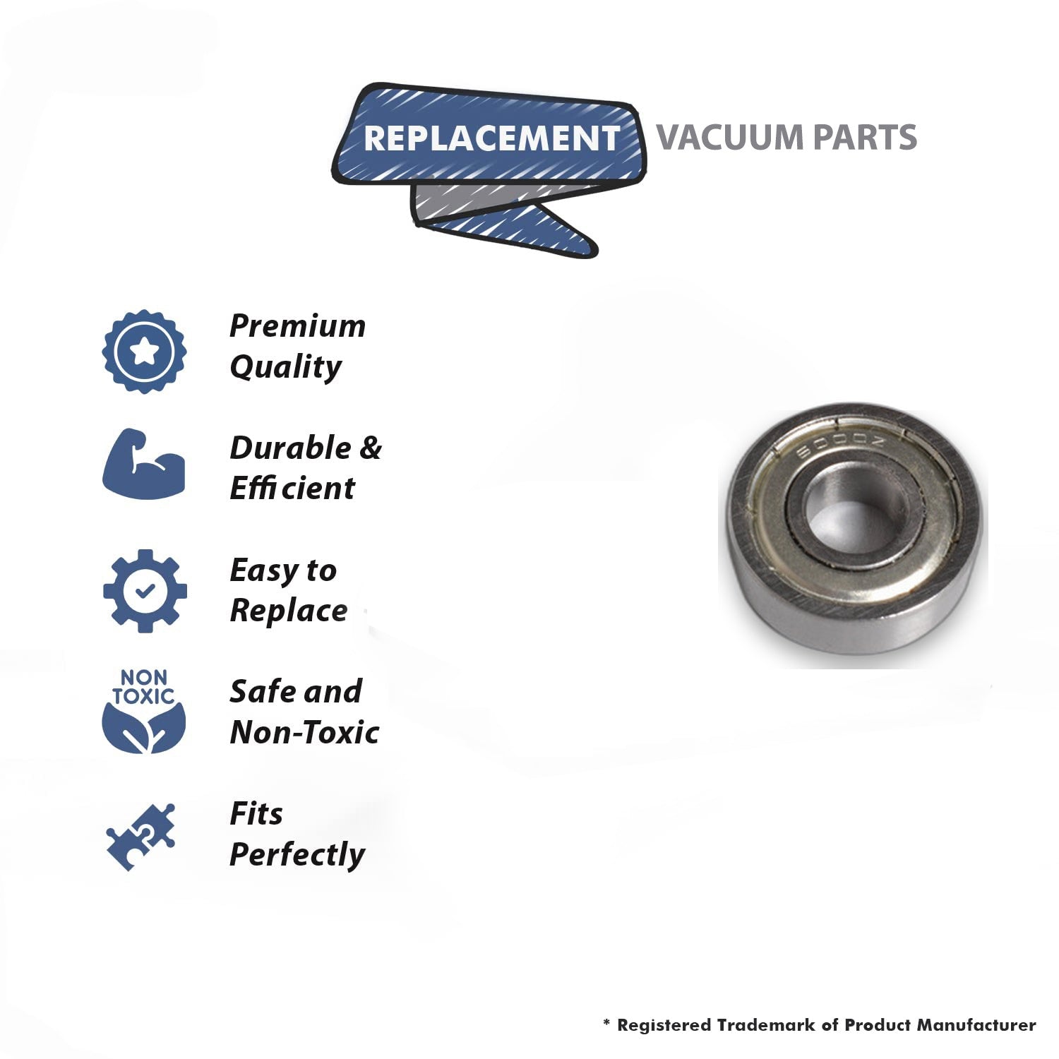 Topvacuumparts Replacement Part For Ametek Vacuum Cleaner Lamb Motor 10mm Bearing # compare to part 70-7615-2