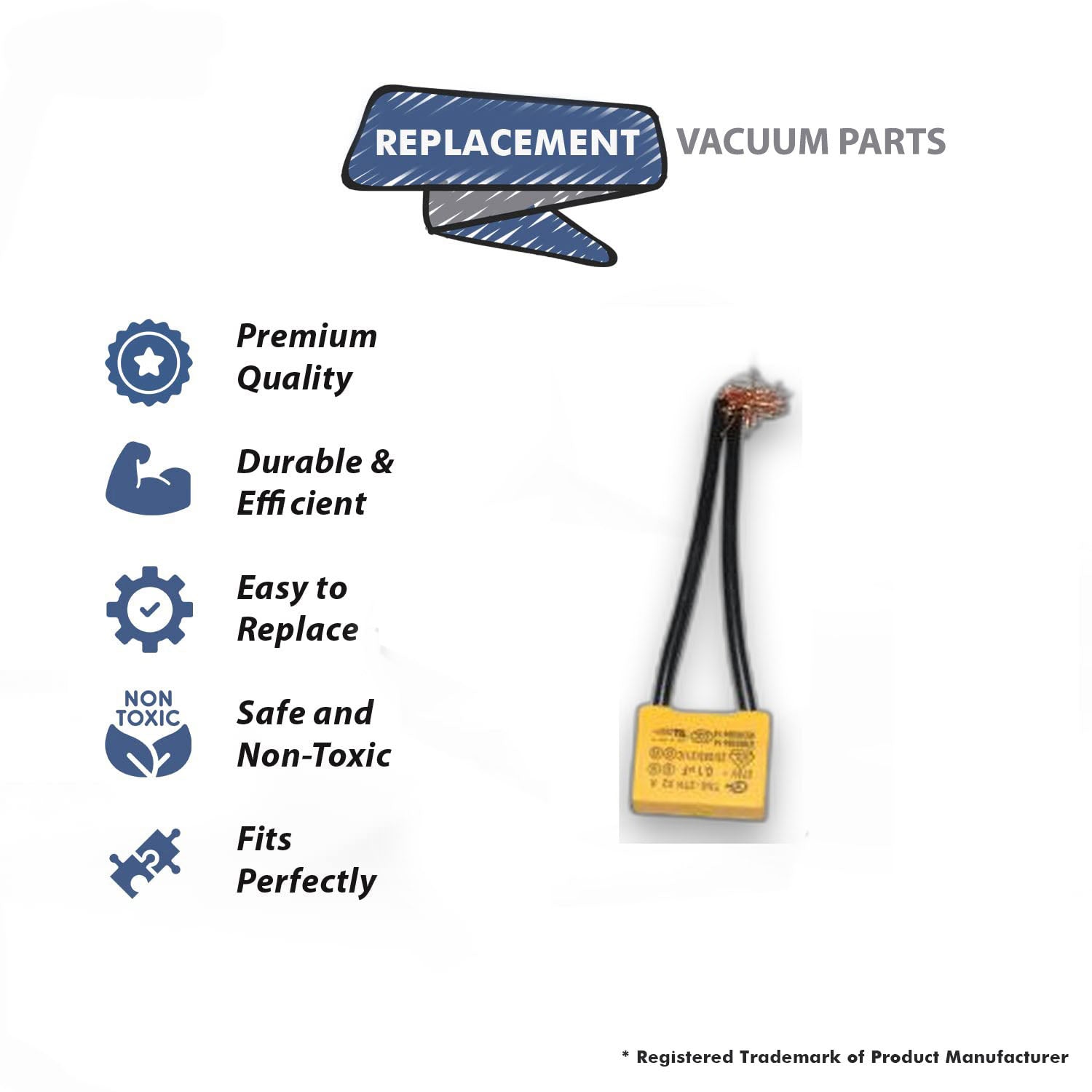 Topvacuumparts Replacement Part For Titan Vacuum Cleaner Power Nozzle Capacitor # 32-9710-04
