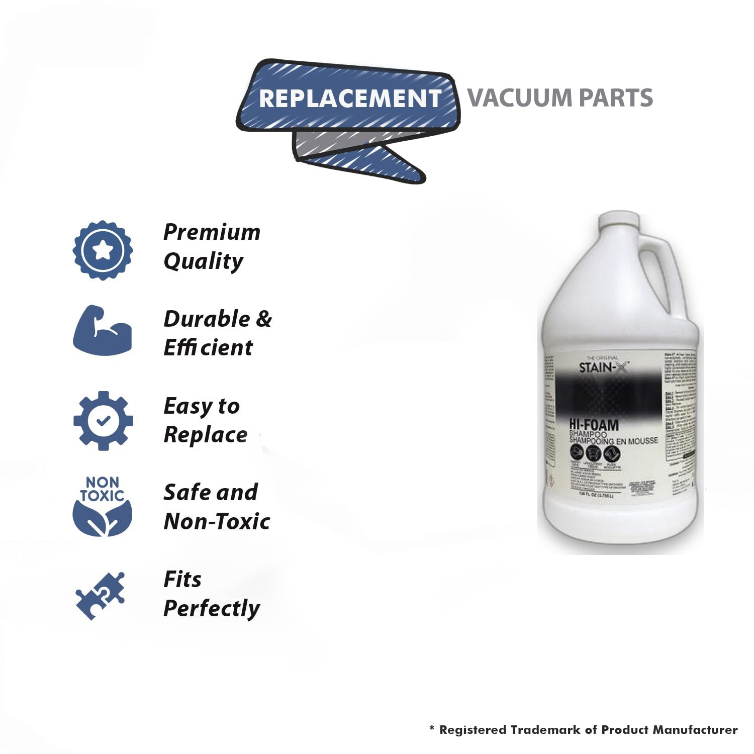 Topvacuumparts Replacement Part For Stain-x Vaccum Cleaner Vacuum Cleaner Carpet Shampoo Gel # compare to part 90001-04S