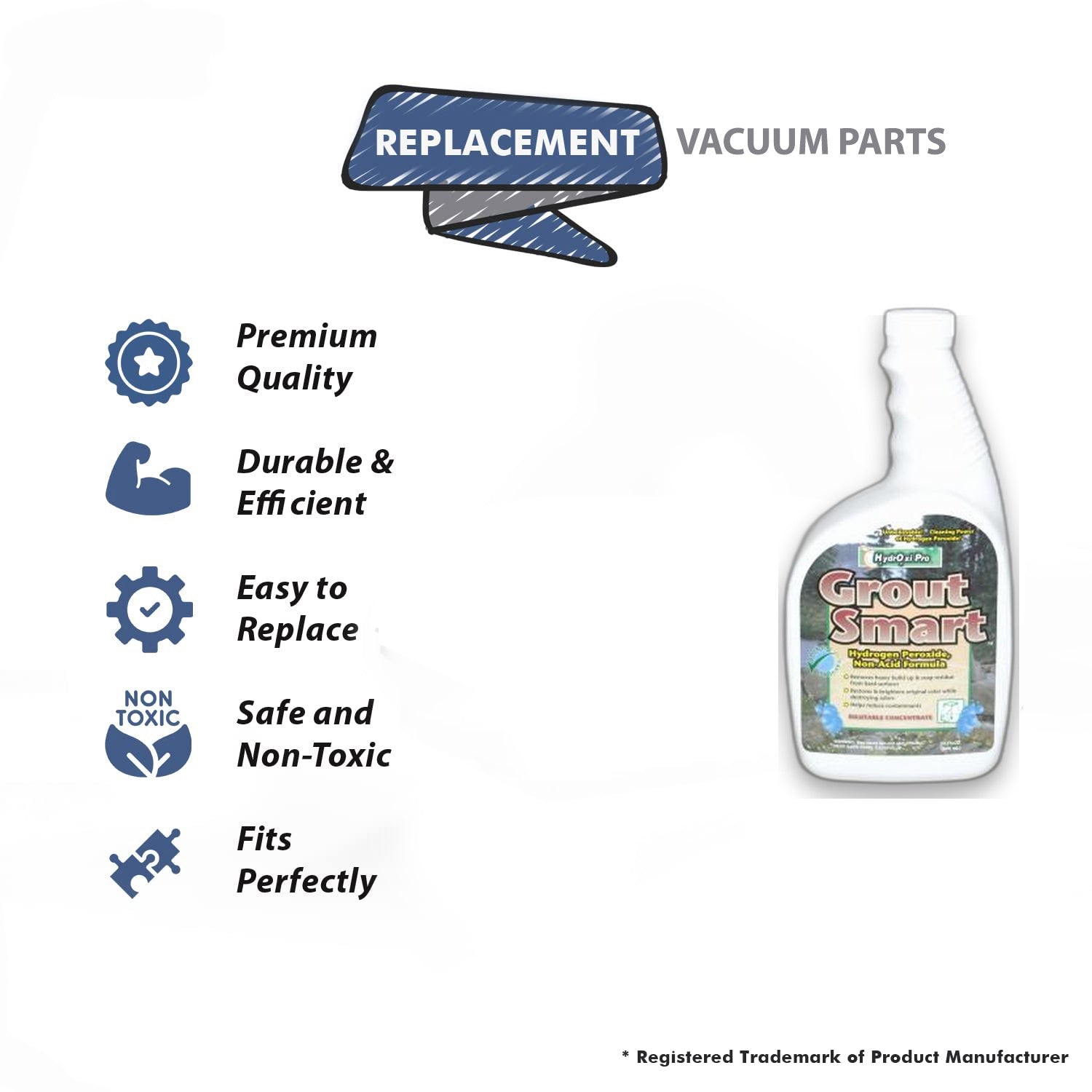 Topvacuumparts Replacement Part For Core Hydroxi Pro Vacuum Cleaner Grout Smart Concentrate # Compare To Part HPGS-32