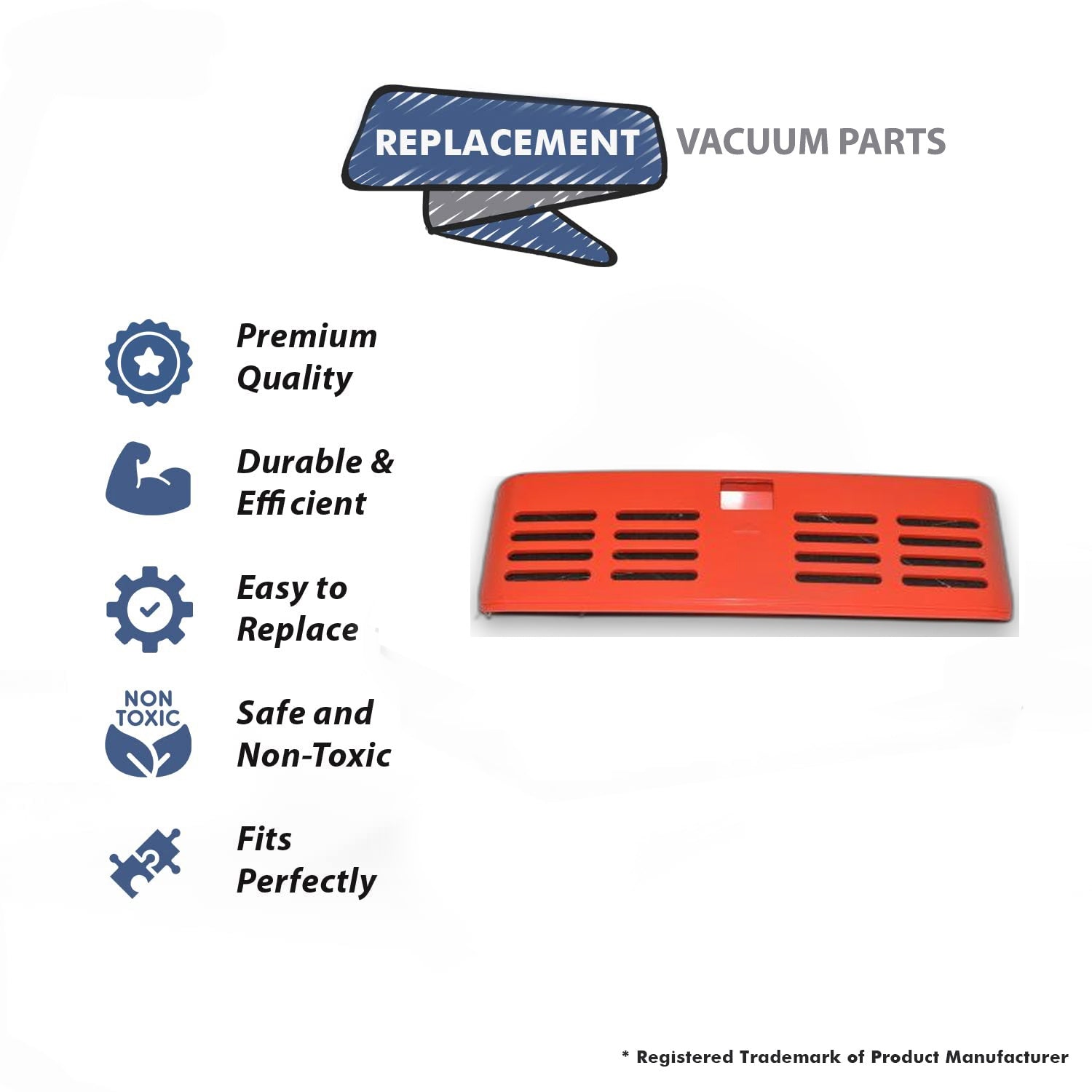 Topvacuumparts Replacement Part For Royal, RY5500, RY6900 Commercial Vacuum Cleaner Door Filter # compare to part 370213