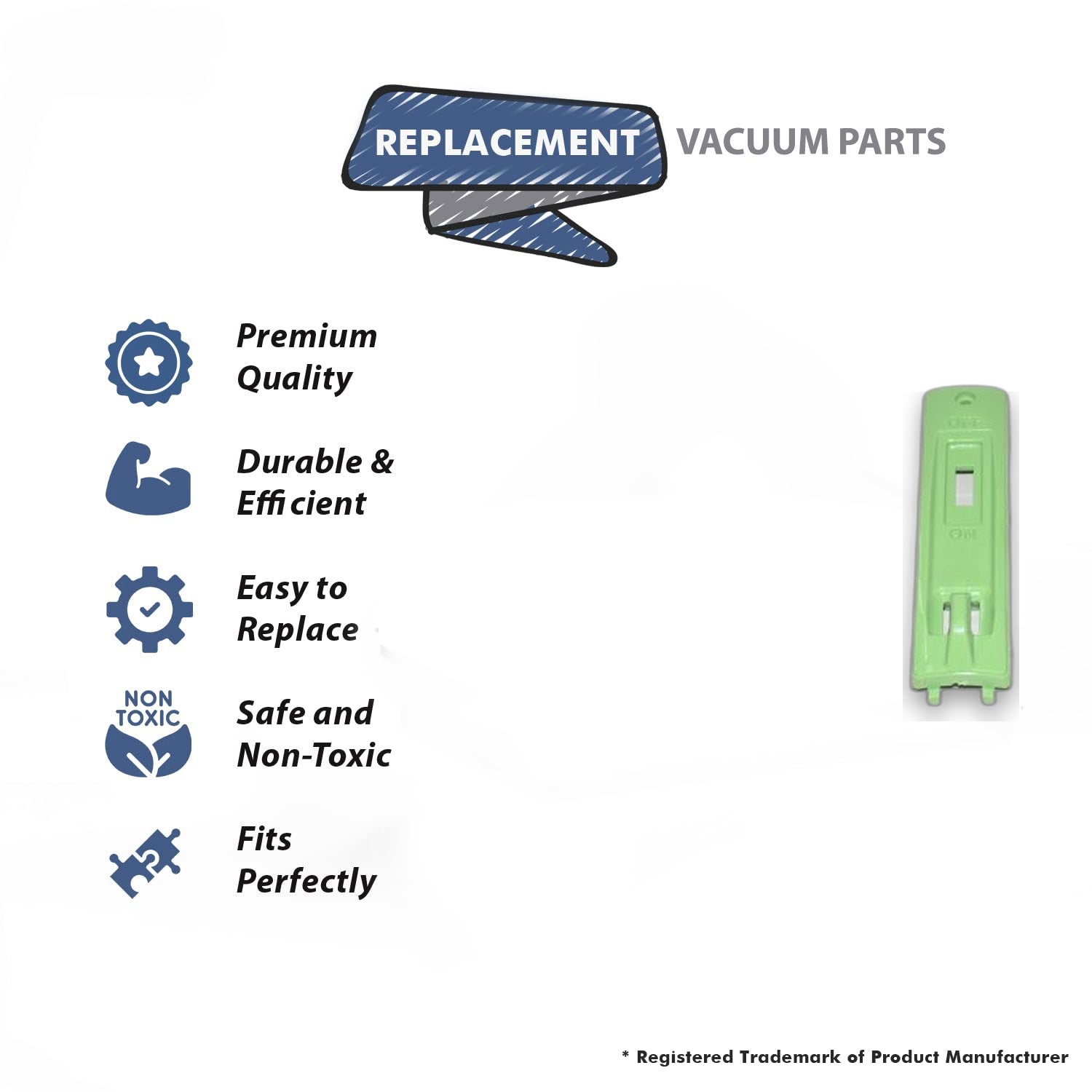 Topvacuumparts Replacement Part For Hoover 3105 Vacuum Cleaner Light Green Switch Plate # compare to part 37258069