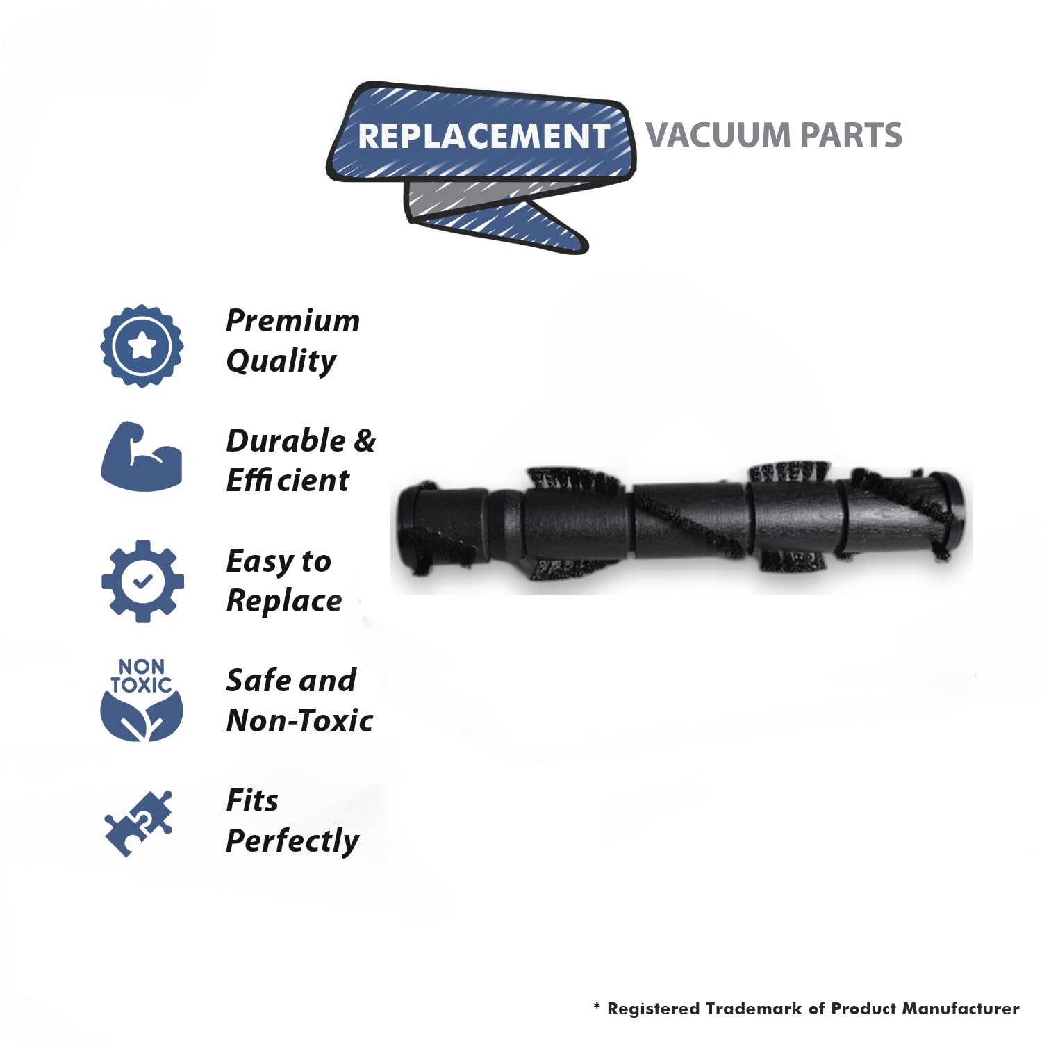 Topvacuumparts Replacement Part for Cleveland Wood Hoover Elite Vacuum Cleaner 12 Inch Complete Brushroll # Compare to Part H701