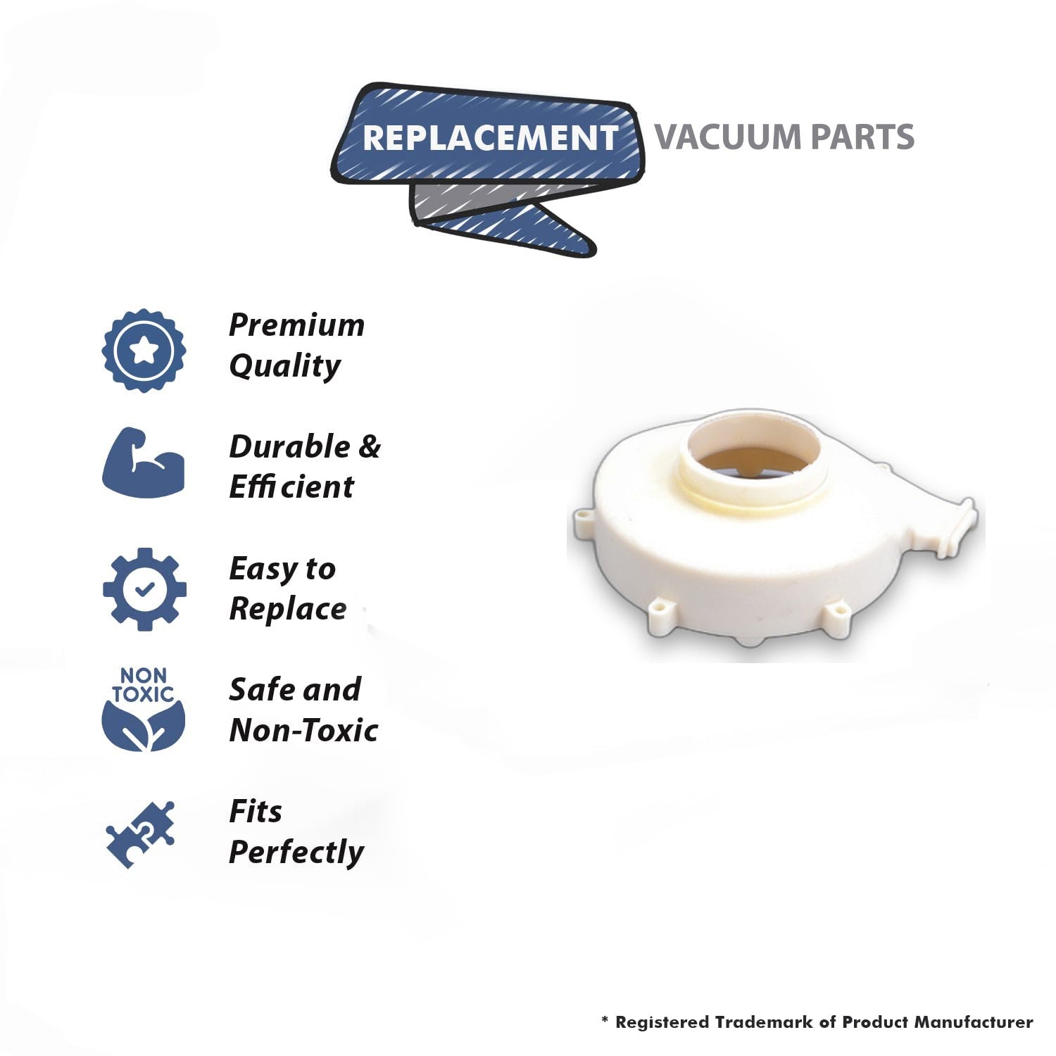 Topvacuumparts Replacement Part For Hoover U4347, U7069, U7071 Vacuum Cleaner Fan Chamber Cover # compare to part 38736025