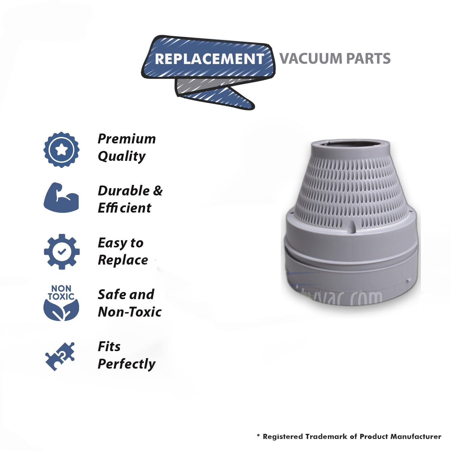 Topvacuumparts Replacement Part For Hoover U5180 Fusion Bagless Vacuum Cleaner Red Cyclonic Filter # compare to part 93001636
