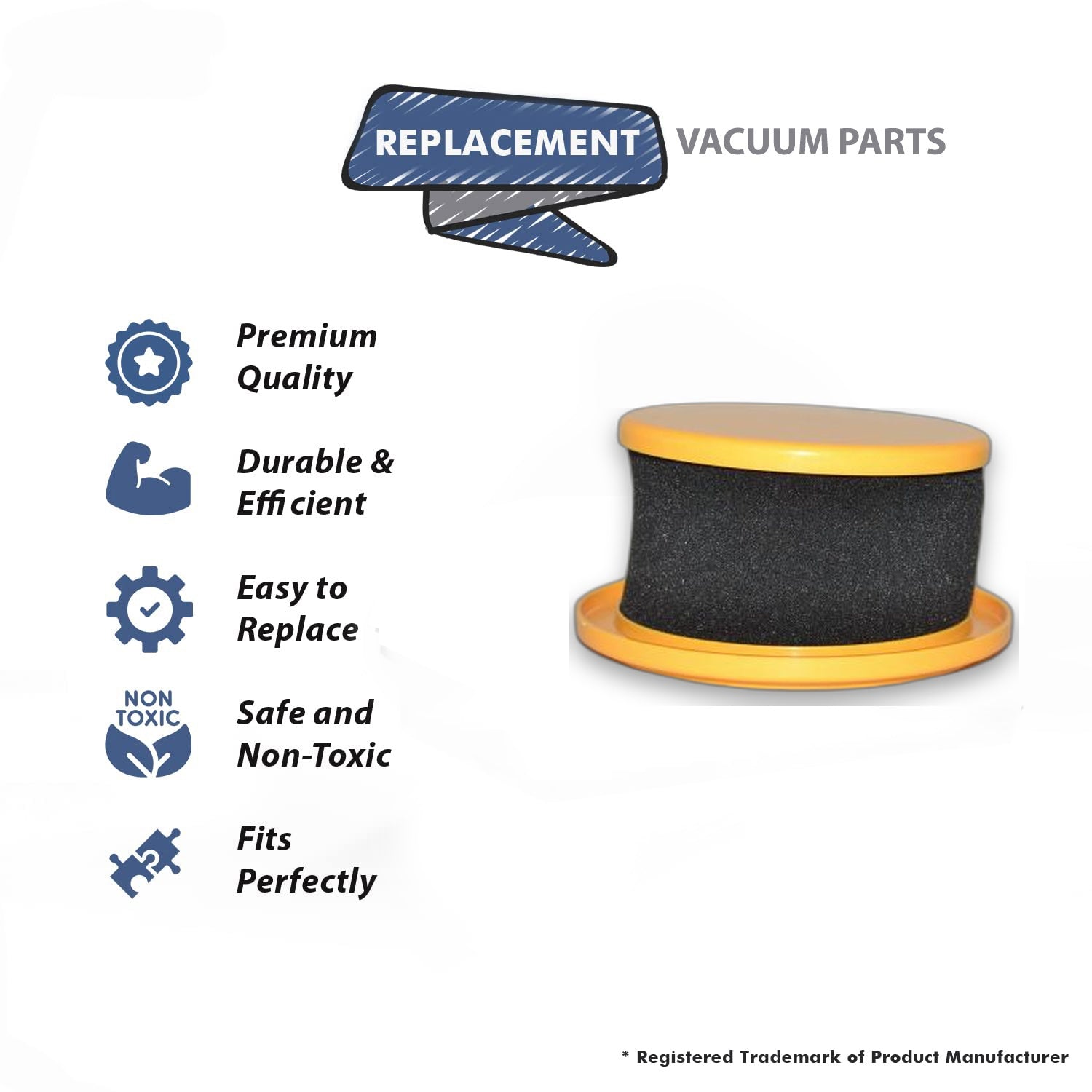 Topvacuumparts Filter Replacement for Hoover UH75200 Upright Vacuum # Compare To Part AH44200