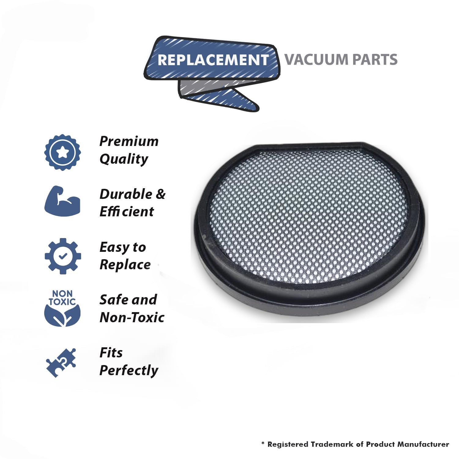 Topvacuumparts Replacement Part For Hoover Wind-Tunnel UH70120 Rewind T Series Primary Filter # compare to part 303173002