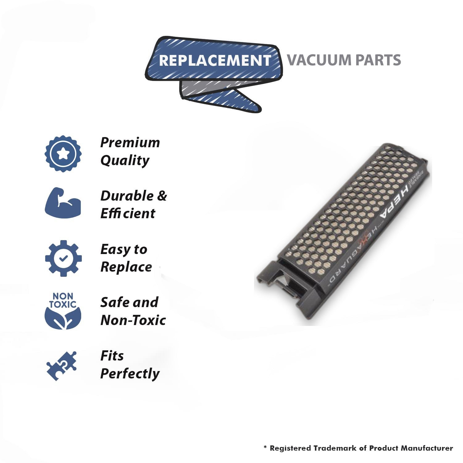 Topvacuumparts Vacuum Hepa Filter Replacement Part For Hoover CH54113, CH54115, CH95413 Commercial Models # Compare to Part 440007773