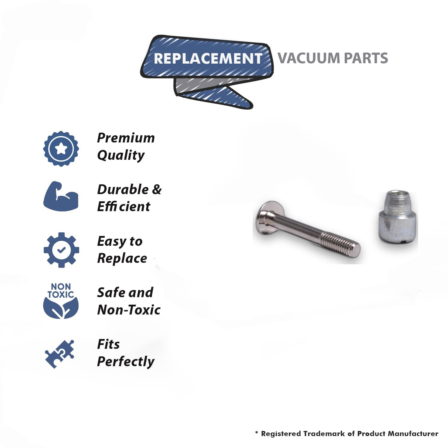 Topvacuumparts Replacement Part For Hoover U7039,U7041 Vacuum Cleaner Handle Nut & Bolt # compare to part 048294AW