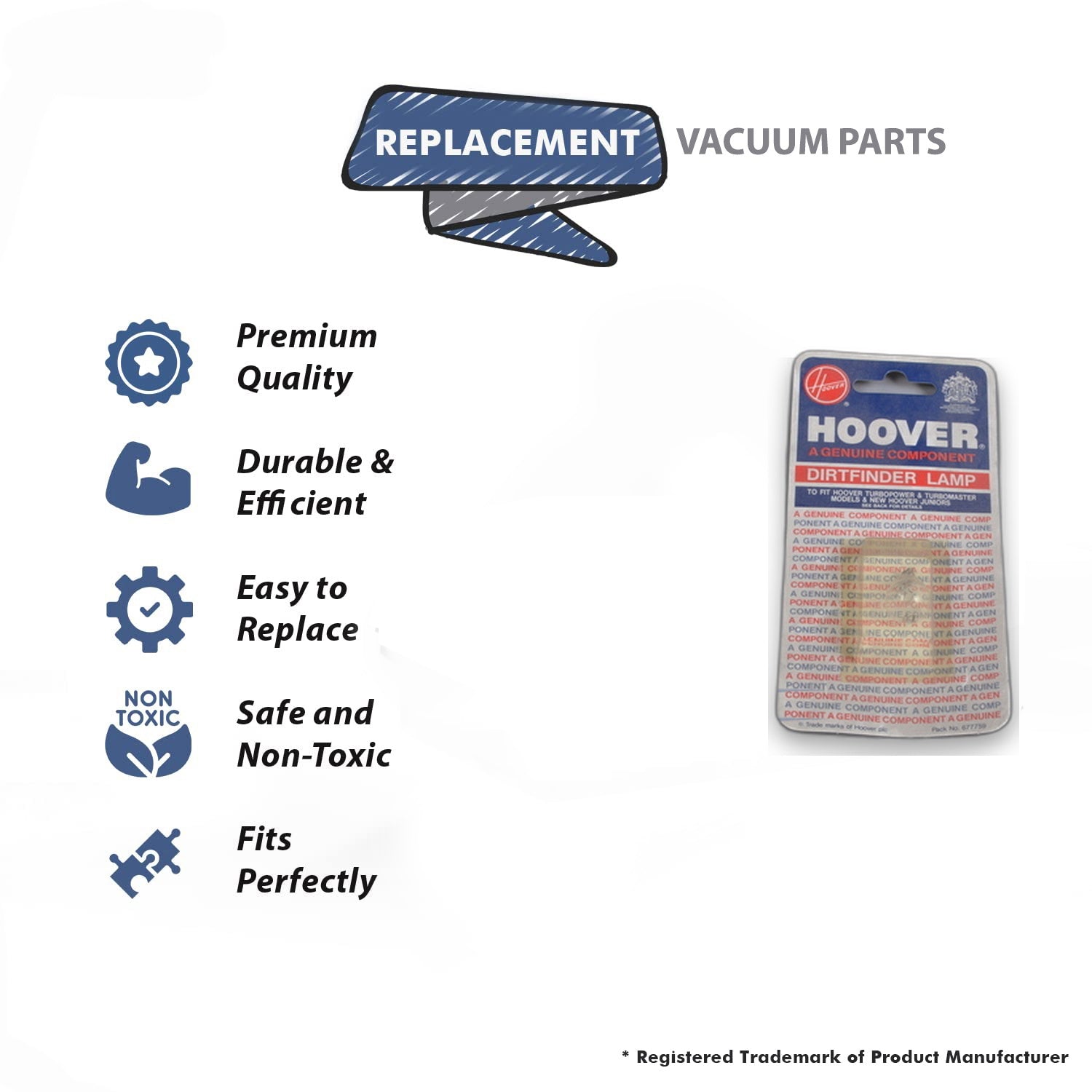 Topvacuumparts Replacement Part For Hoover Innovation Upright Vacuum Cleaner Light Bulb # compare to part 48122501