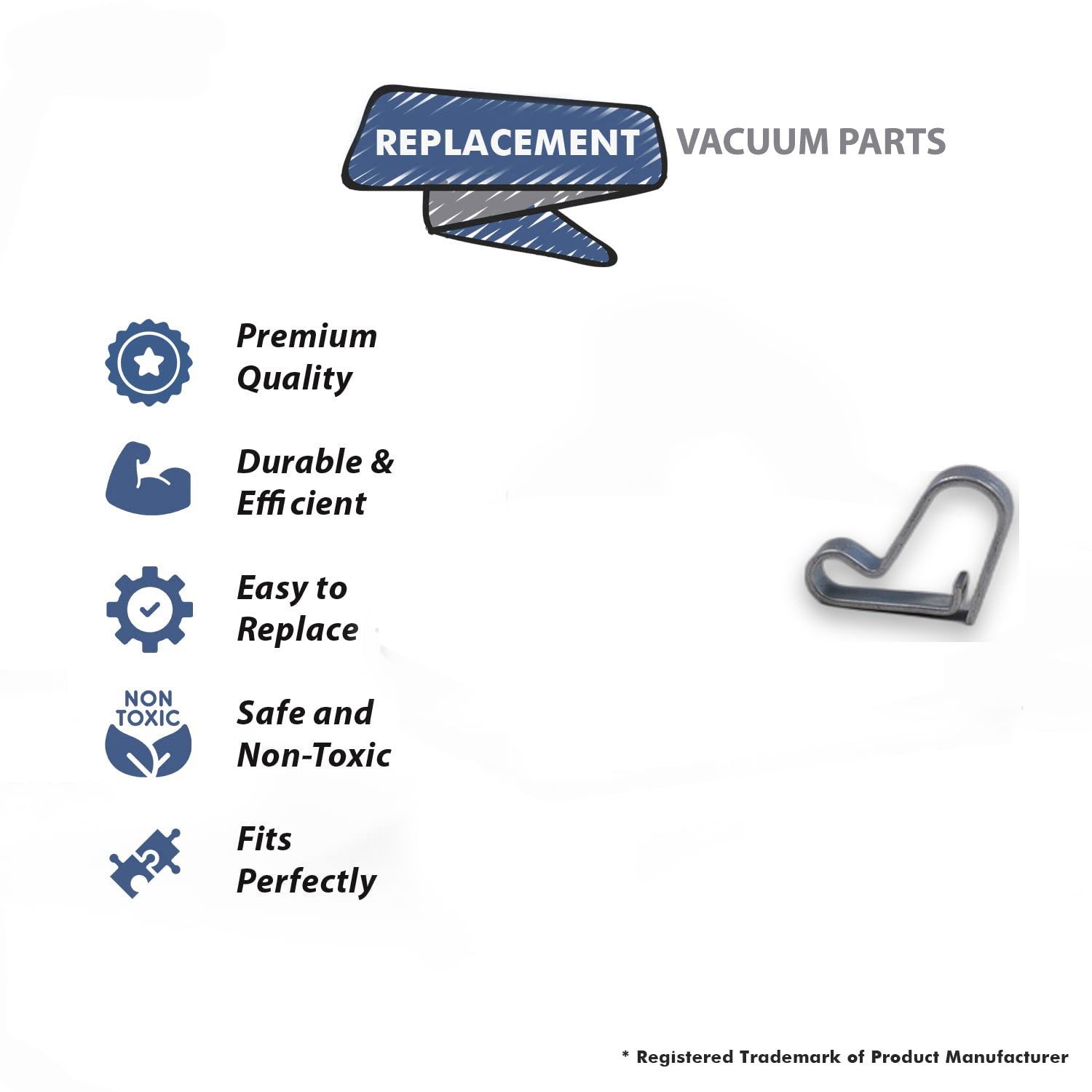 Topvacuumparts Replacement Part For Hoover 7033, U7063 Metal Bases Vacuum Cleaner Agitator Retainer Spring # compare to part 047259AY