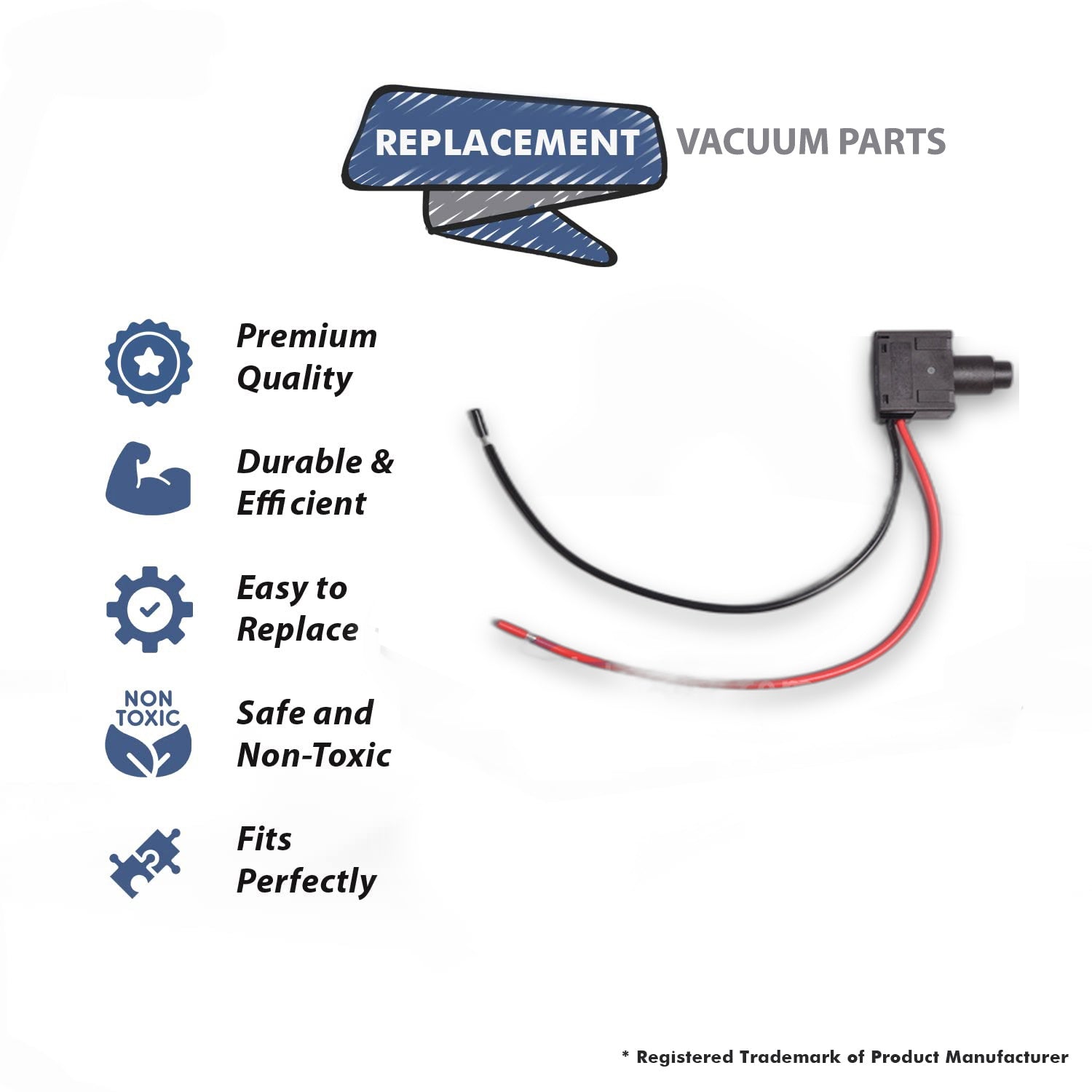 Topvacuumparts Replacement Part For Hoover Upright Hand Vacuume Cleaner Black Switch # compare to part 59156686