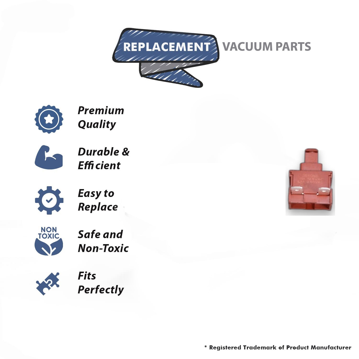 Topvacuumparts Replacement Part For Hoover UH70200,UH70205,UH70210 Windtunnel Vacuum Cleaner Switch # Compare to Part 88218062