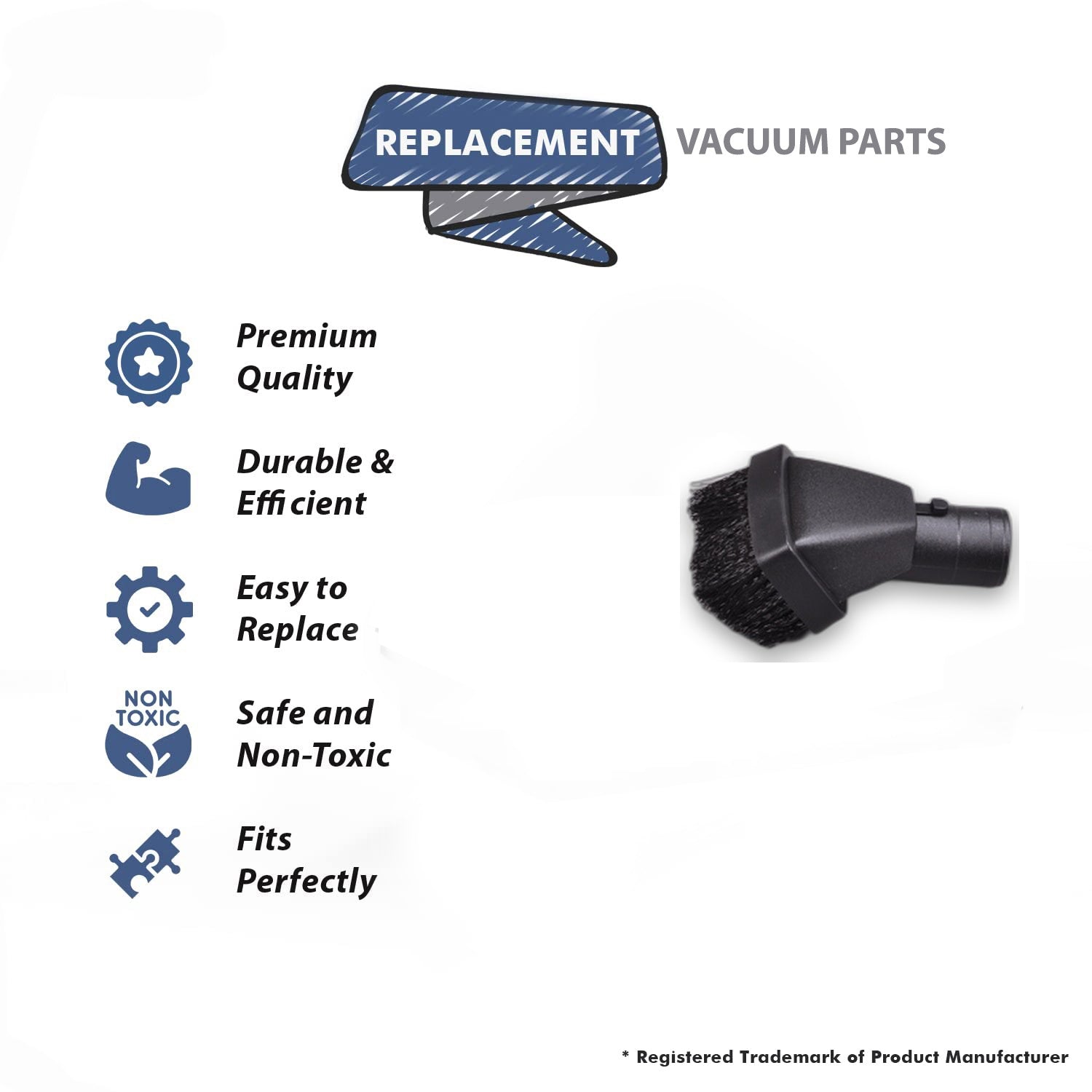 Topvacuumparts Replacement for Hoover CH30000 Commercial PORTAPOWER Portable Vacuum Cleaner Dust Brush