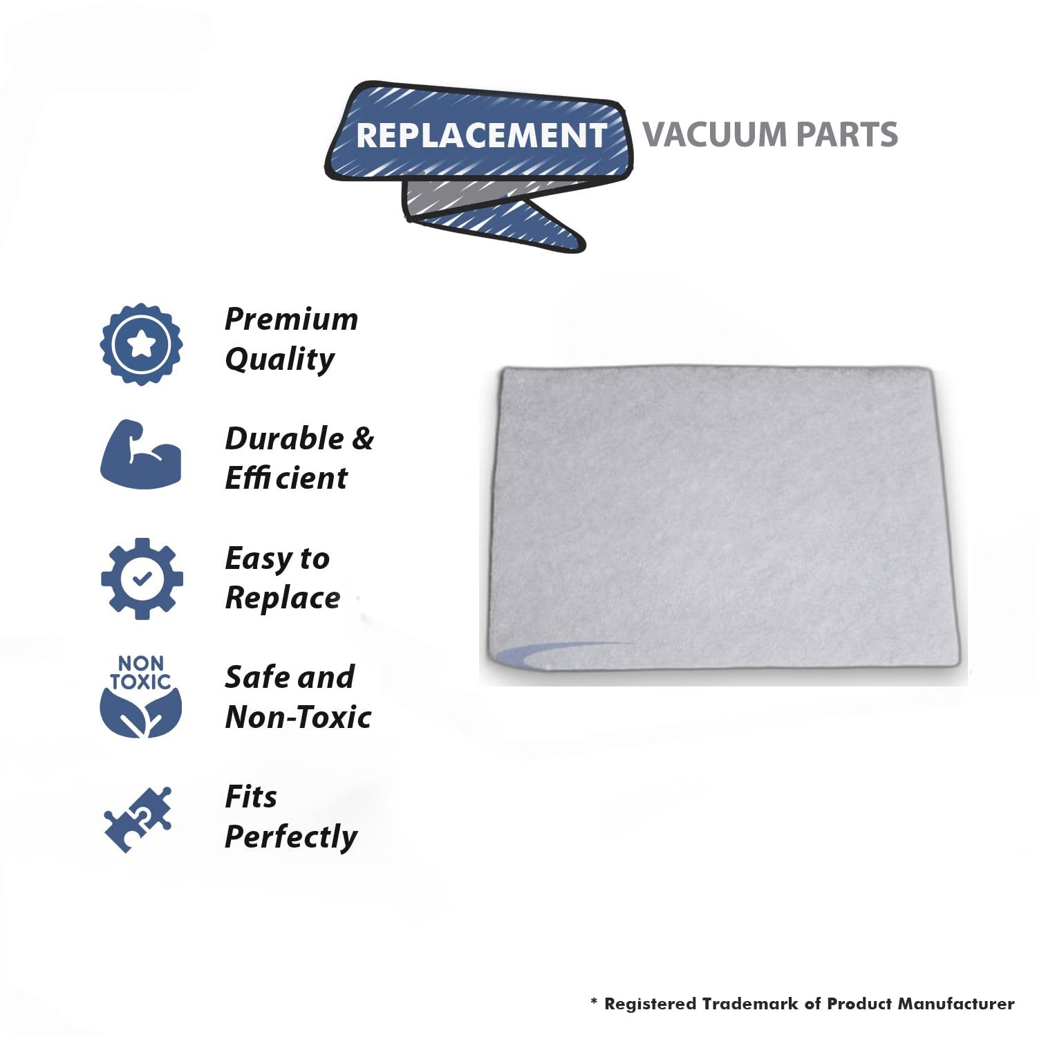 Topvacuumparts Replacement Part For Hoover Spectrum Futura Vacuum Cleaner Secondary Filter # compare to part 38765009