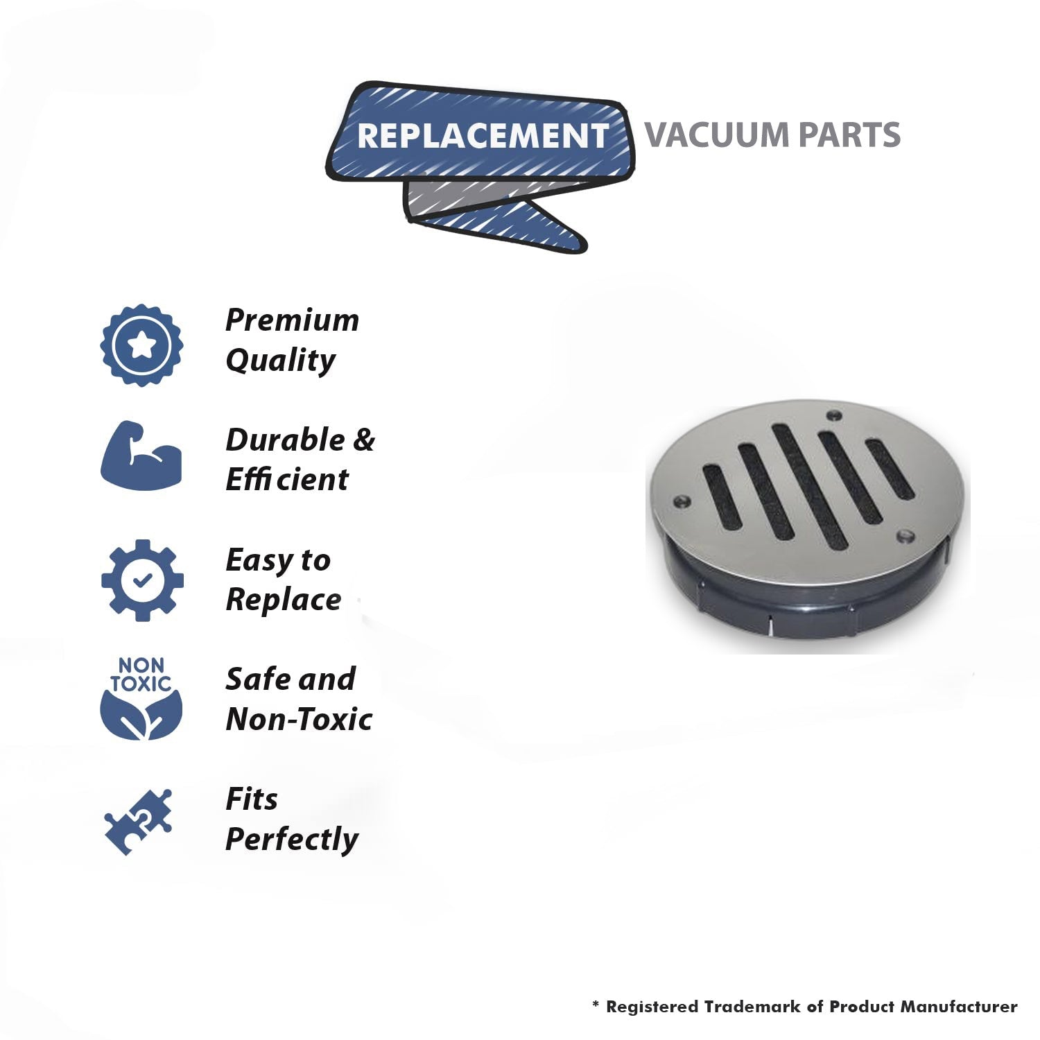 Topvacuumparts Replacement Part For Hoover CH85005 Vacuum Cleaner Back Pack Filter # compare to part 440003653