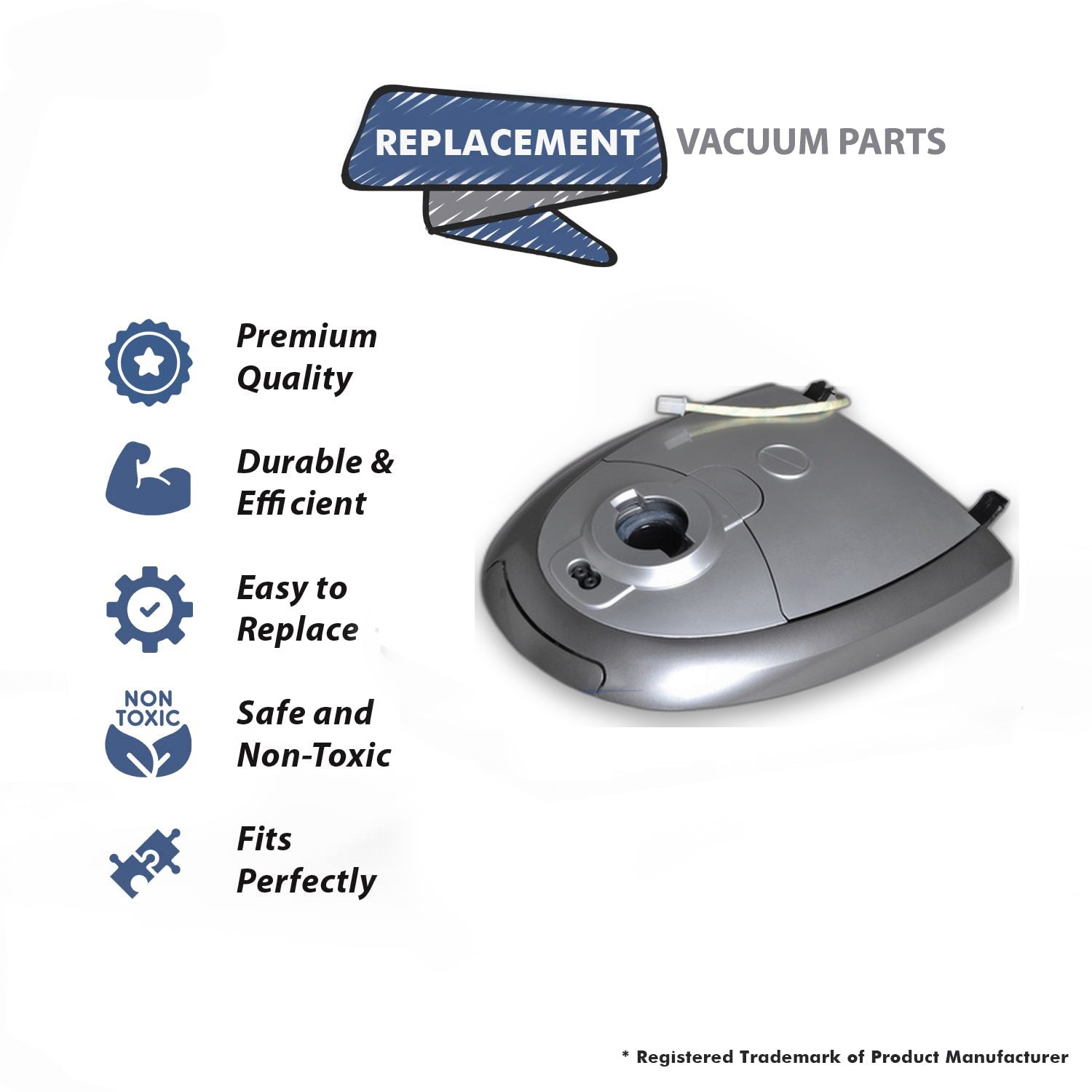 Topvacuumparts Replacement Part For Hoover S3670 Windtunnel Canister Vacuum Cleaner Silver Bag Lid Assembly # compare to part 59142044