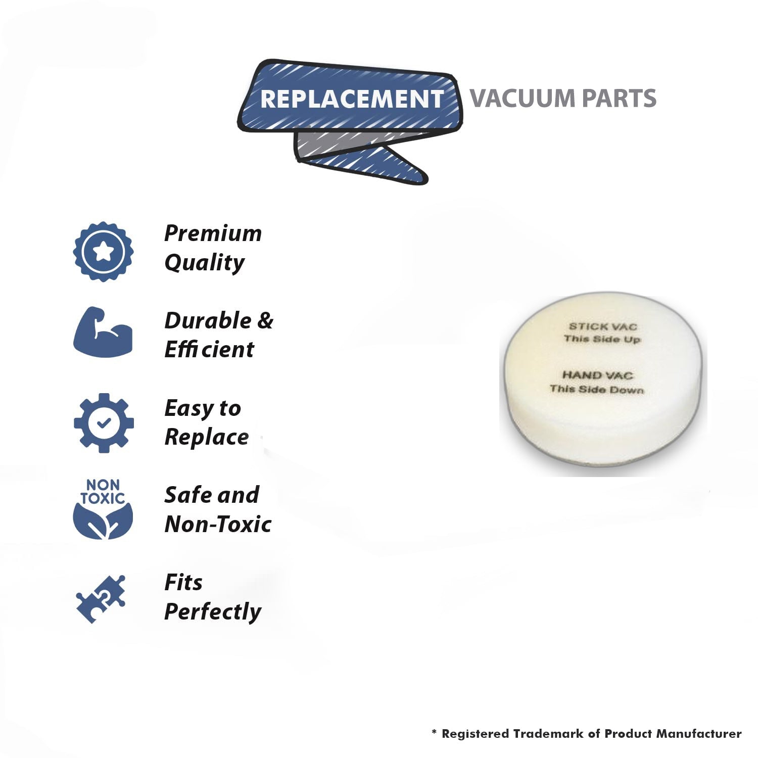 Topvacuumparts Replacement Part For Hoover,BH50010,SH20030, Vacuum Cleaner Linx Stick Vac Foam Filter # compare to part F247