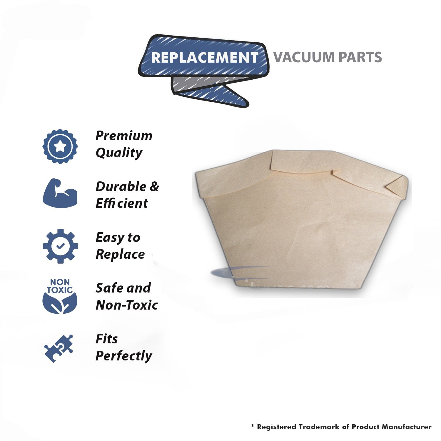 Topvacuumparts (3) Type-BP Vacuum Paper Bags Replacement Part For Hoover C2401, RY4001 Shoulder Vac Backpack Models # Compare to Part 1KE2103000