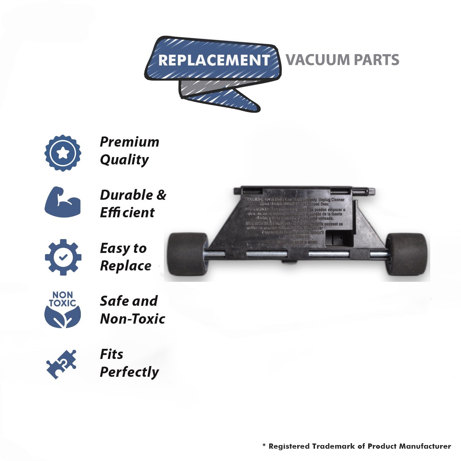 Topvacuumparts Replacement Part For Hoover U8187900 Upright Vacuum Cleaner Wheel Carriage Assembly # compare to part 43248076