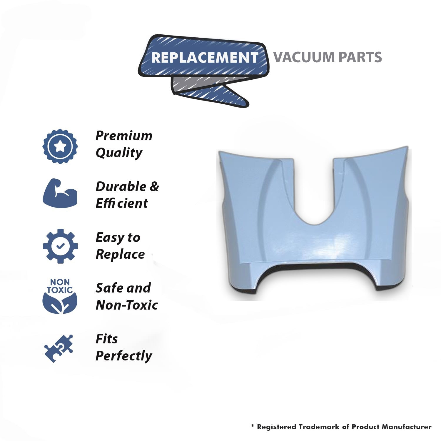 Topvacuumparts Replacement Part For Hoover FH40010 Vaccum Cleaner Billowy- Blue Hood/Nozzle Cover # compare to part 440001066