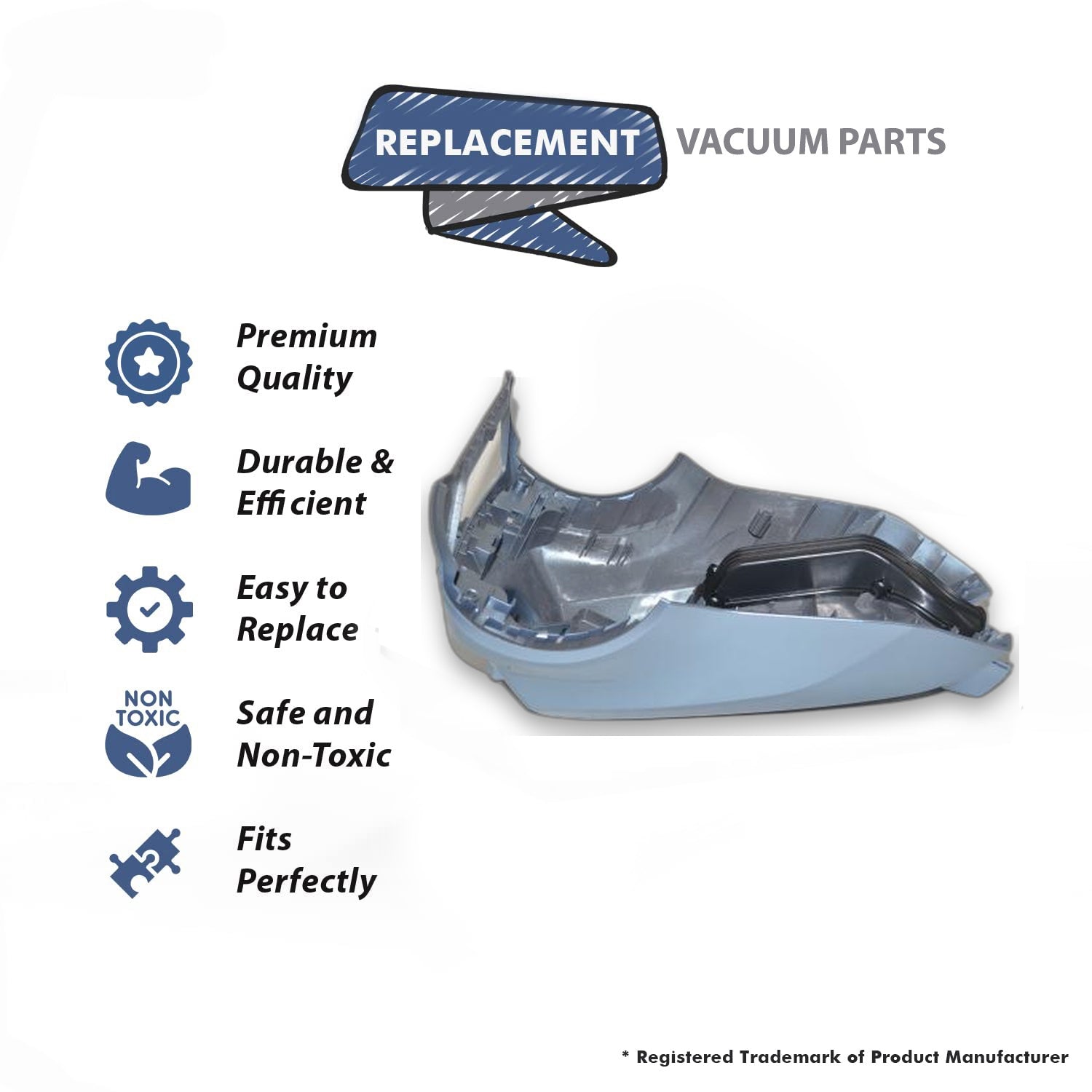 Topvacuumparts Replacement Part For Hoover Vacuum Cleaner Blue Metallic Main Body Assembly # compare to part 440001581