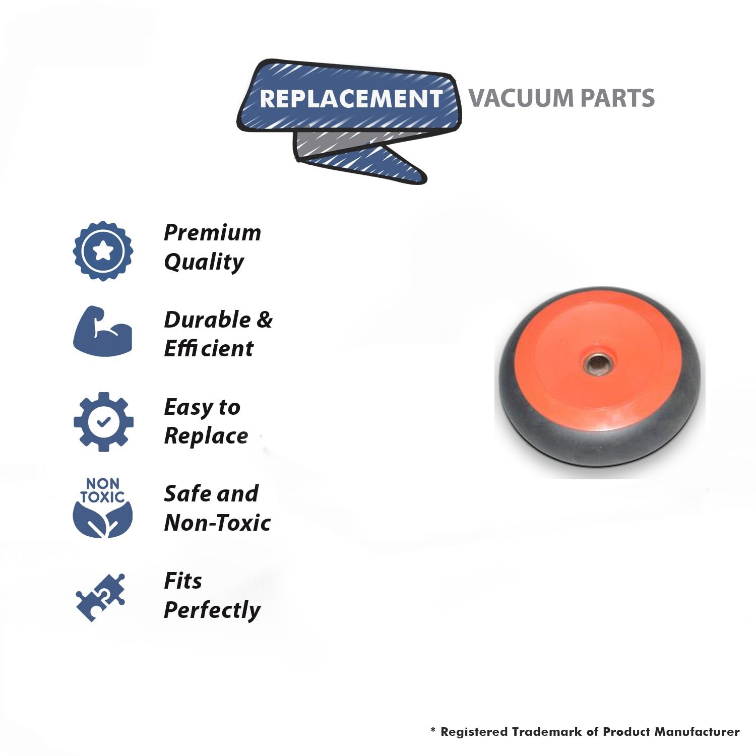 Topvacuumparts Replacement Part For Hoover Vacuum Cleaner Rear Wheel Assembly # compare to part 440002416