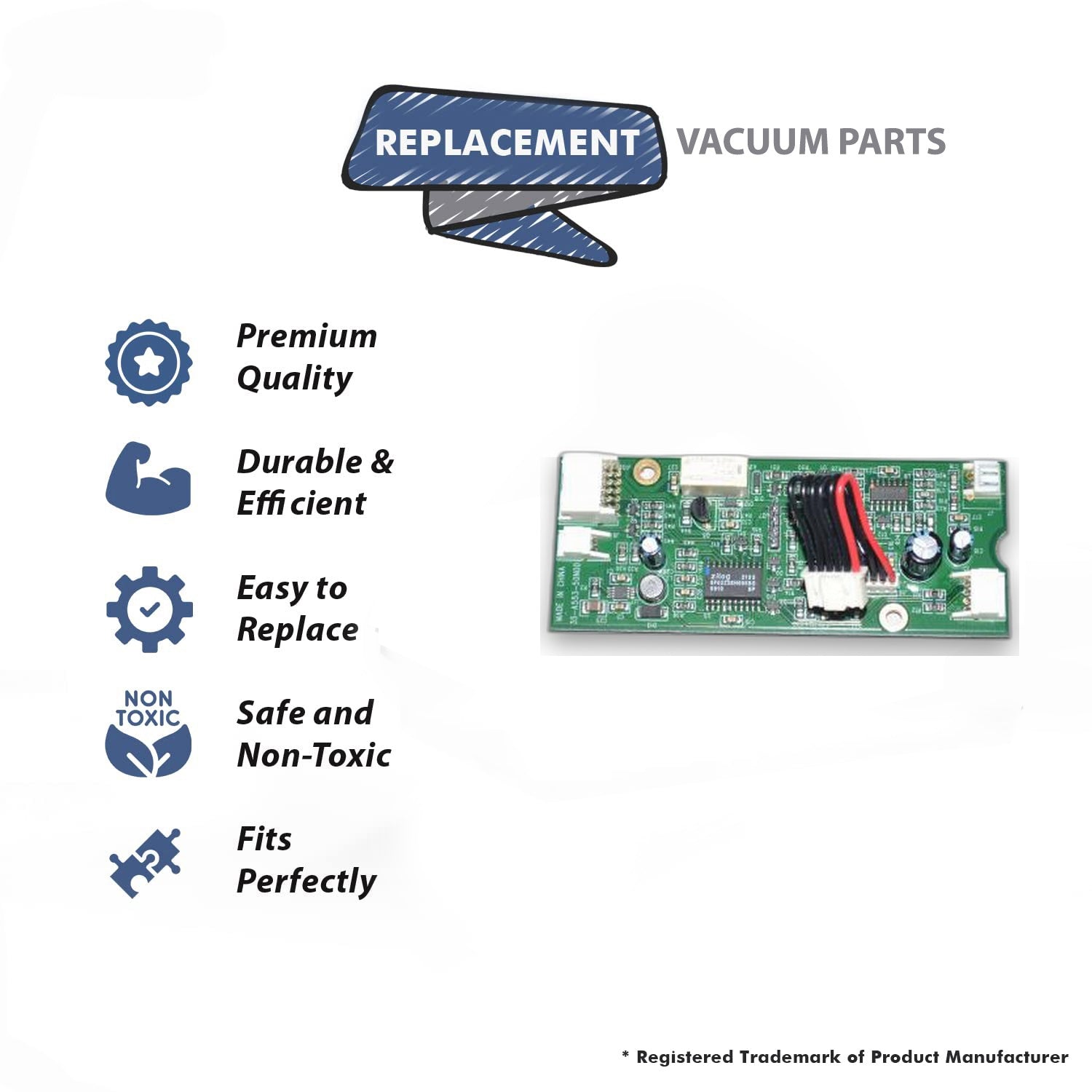 Topvacuumparts Replacement Part For Hoover Vacuum Single PC Board Assembly Fits 46851078, UH70010, UH7001020 Models # compare to part 440002754
