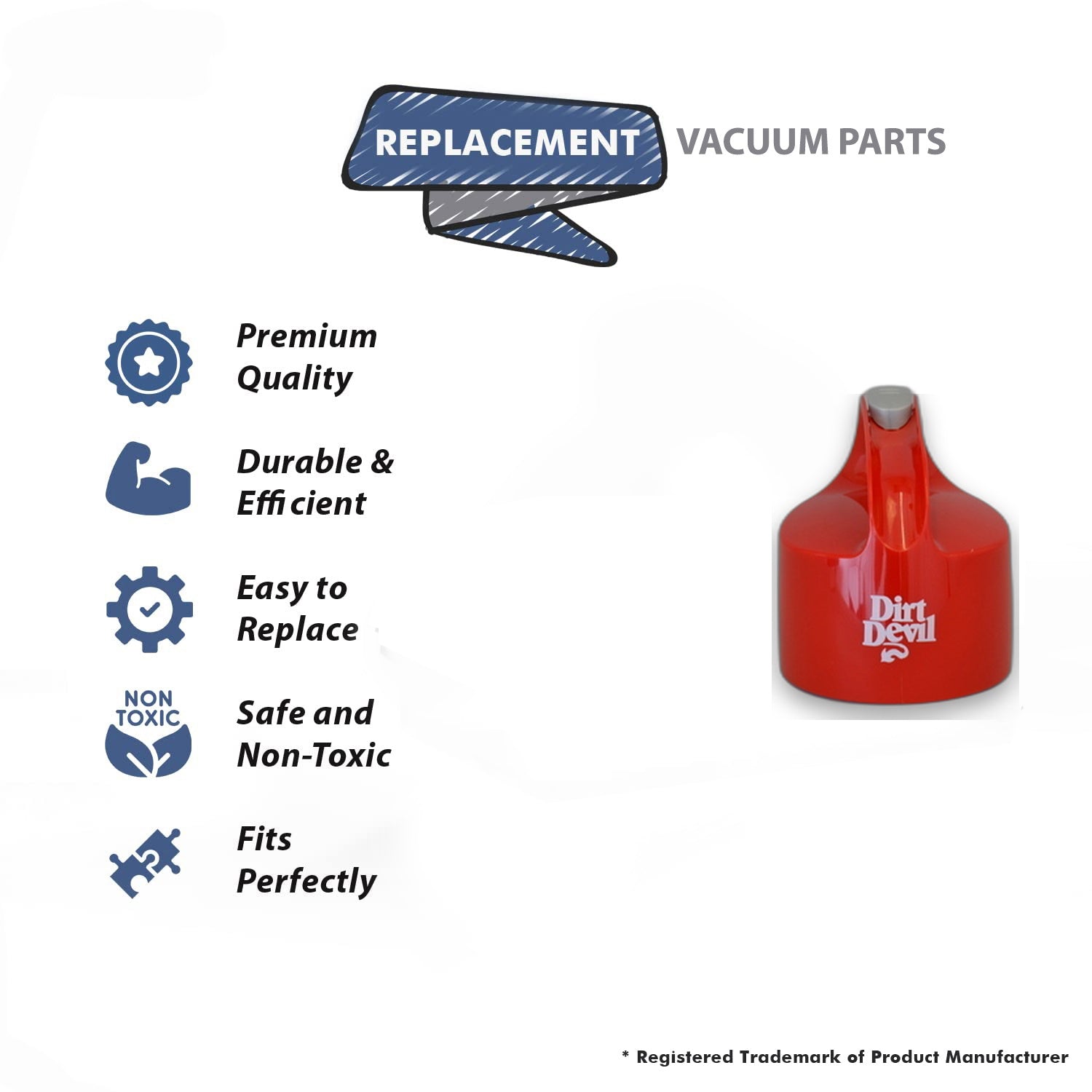 Topvacuumparts Replacement Part For Royal Rayal Vacuum Cleanar Red Dirt Cup Lid Assembly # compare to part 440002937