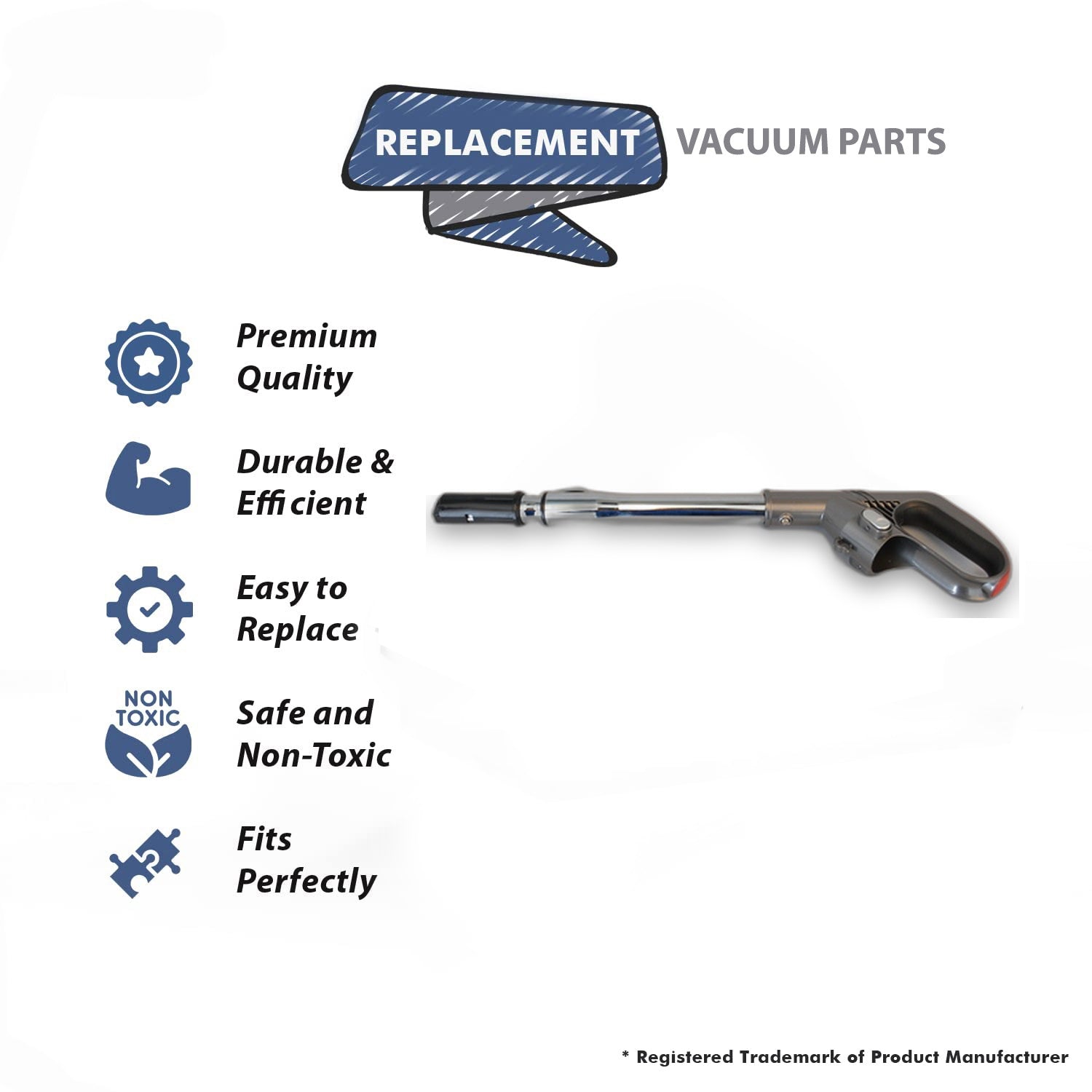 Topvacuumparts Replacement Part For Royal Vacuum Cleaner Handle Wand Assembly # compare to part 440003833