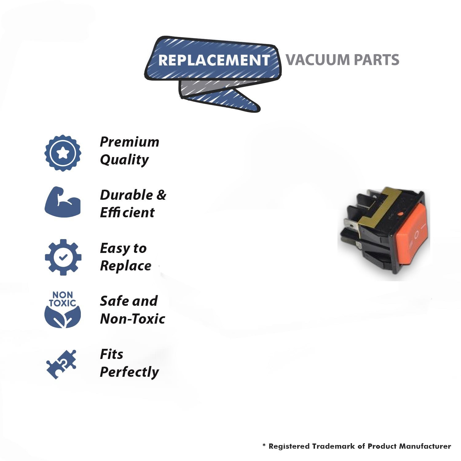 Topvacuumparts Replacement Part For Hoover CH34006 Vacuum Cleaner Back Pack Switch # compare to part 440014935