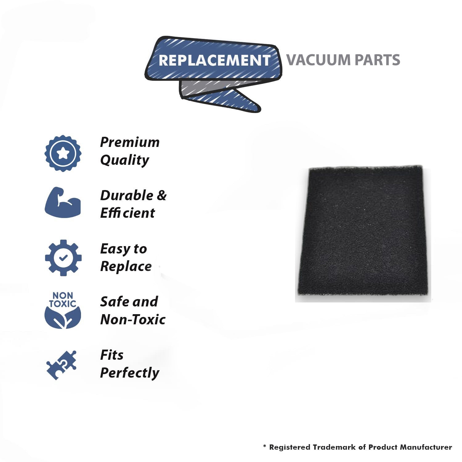 Topvacuumparts Replacement Part For Hoover Filter Media-Activated Carbon Fits CH34006, CH93406 Vac # compare to part 440009176