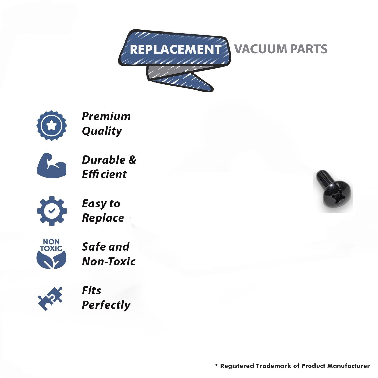 Topvacuumparts Replacement Part For Hoover CH34006 Vacuum Cleaner Black Screw # compare to part 440011373