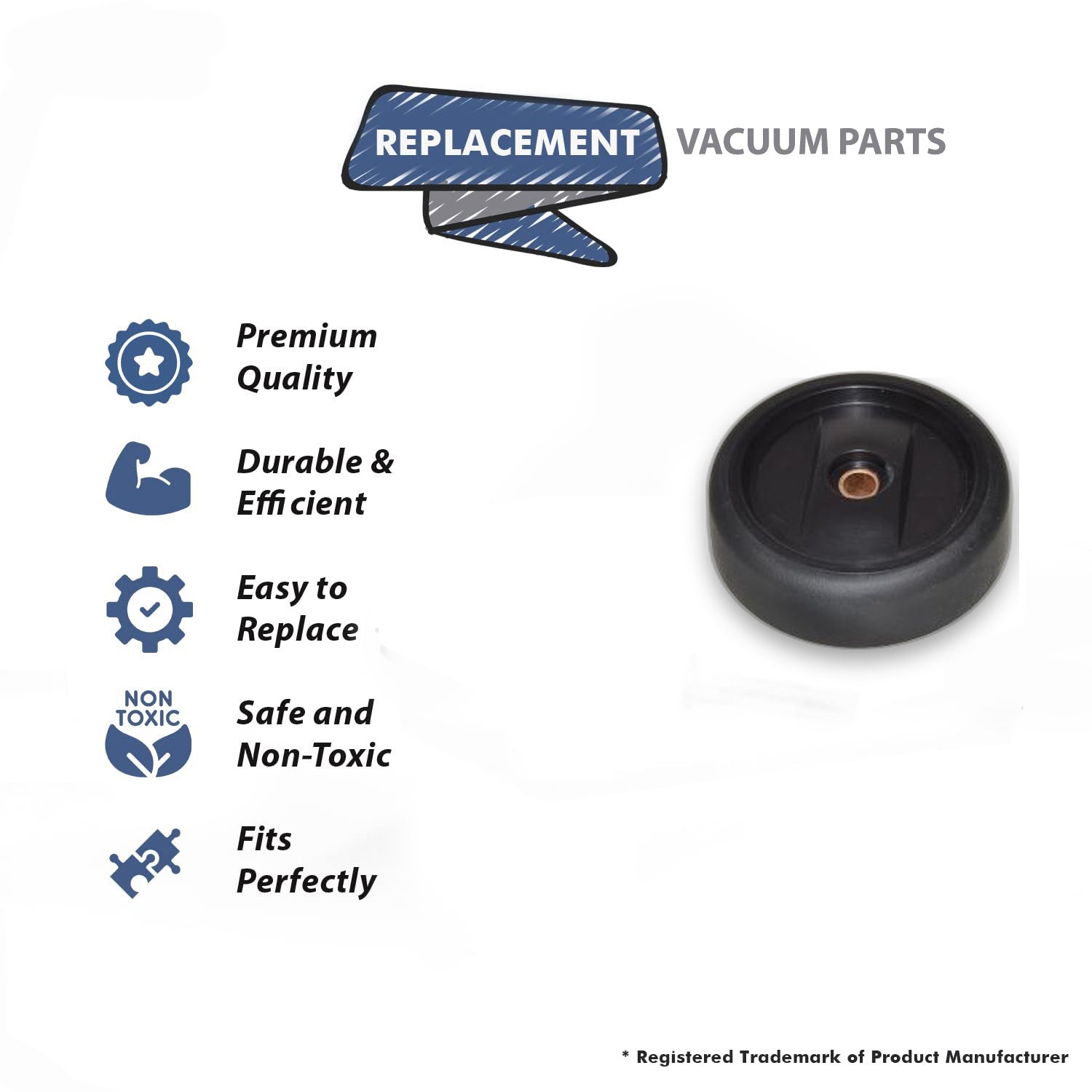 Topvacuumparts Replacement Part For Hoover CH54115 Vacuum Cleaner Rear Wheel Assembly # compare to part 440013313