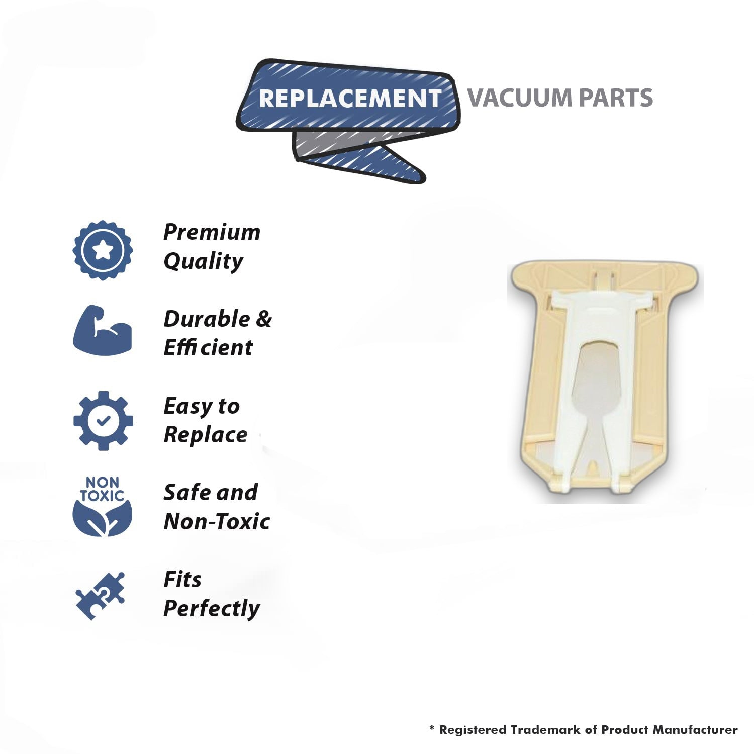 Topvacuumparts Replacement Part For Vacuum Cleaner Bag Docking with Hinge & Clip Kit # compare to part 440013704