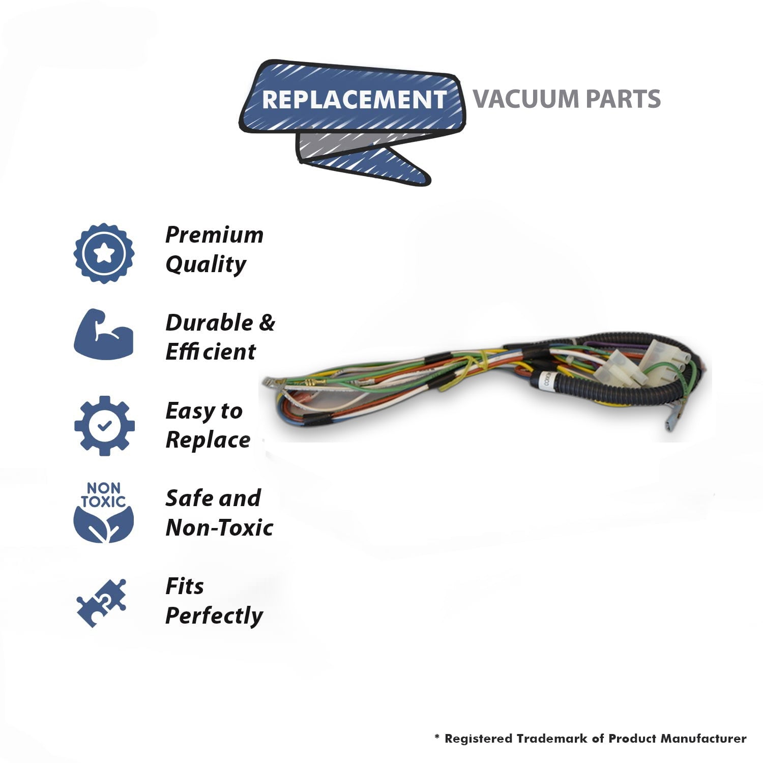 Topvacuumparts Replacement Part For Hoover Vacuum Wiring Harness Assembly Fits F7205, F7210, F7220, F7221, F7222, F7223, F7225, F7226